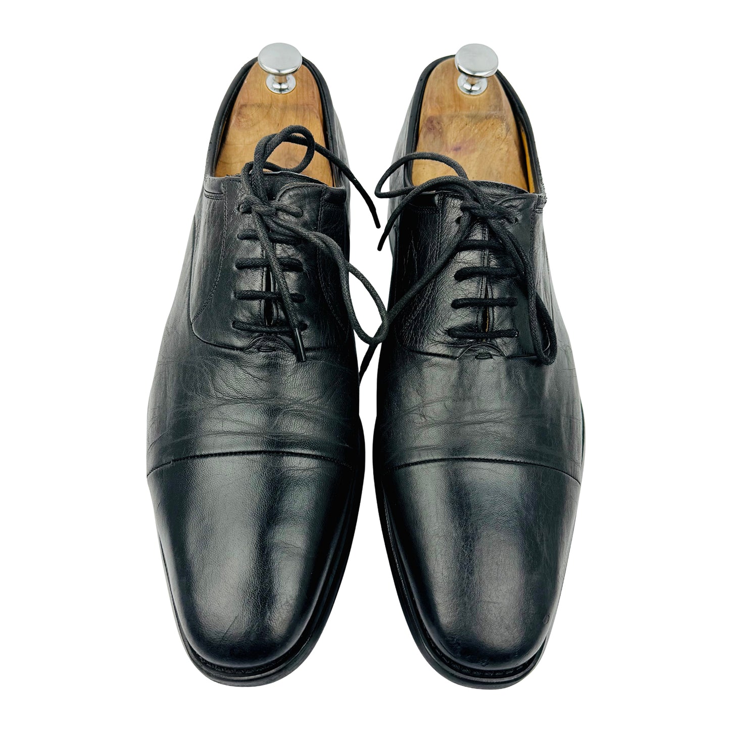 Magnanni Federico Cap Toe Black Oxfords (Size 45) - 12654