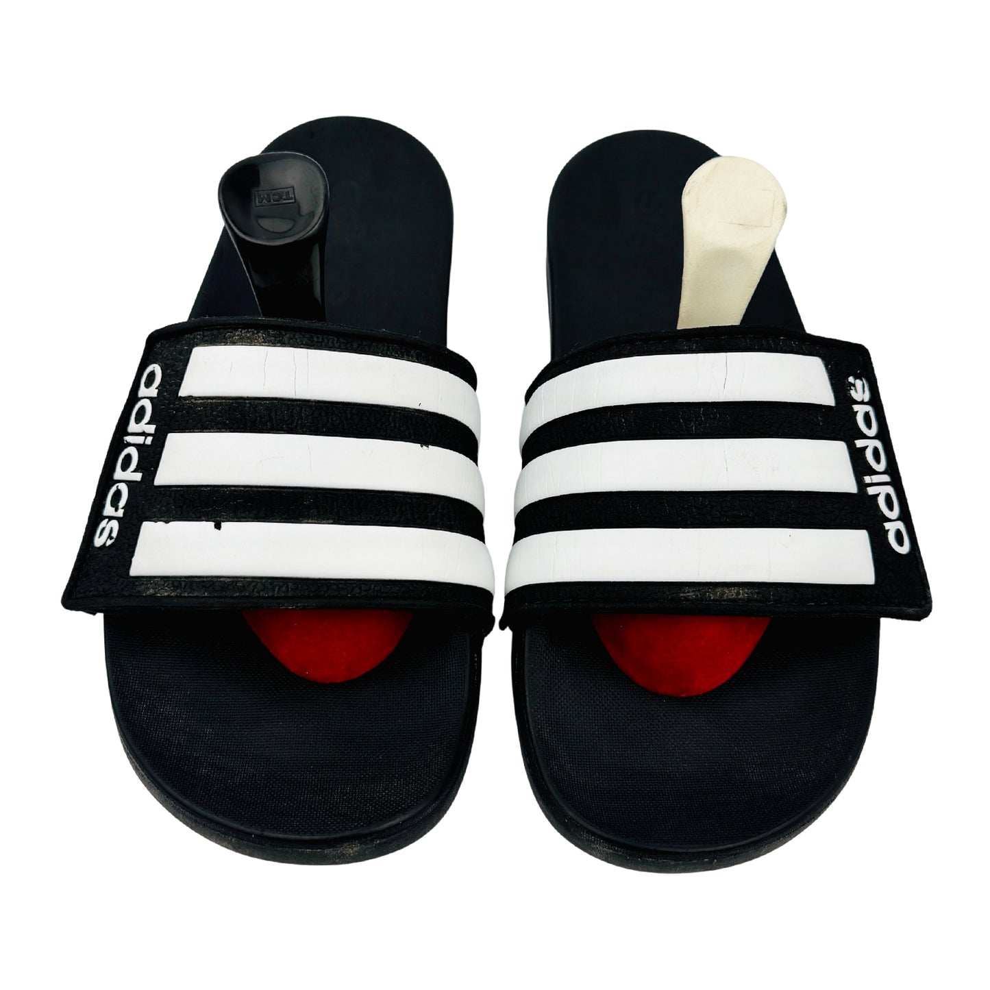Adidas Black Adilette Comfort Adjustable Slides (Size 39) - EG1879