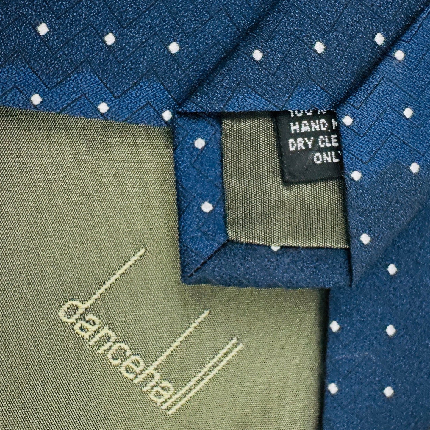 Dancehall Navy 'Polka Dots' Tie (Size Regular)