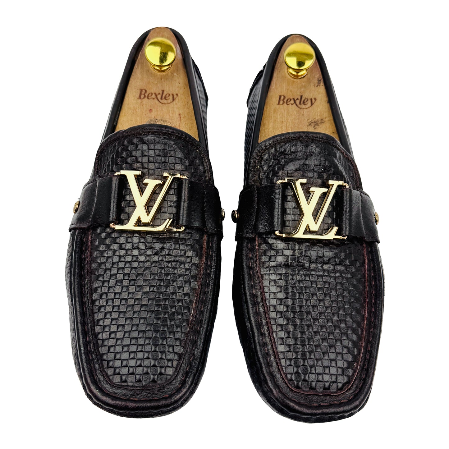 Louis Vuitton Dark Brown Python Leather Loafers (Size 43/43.5)