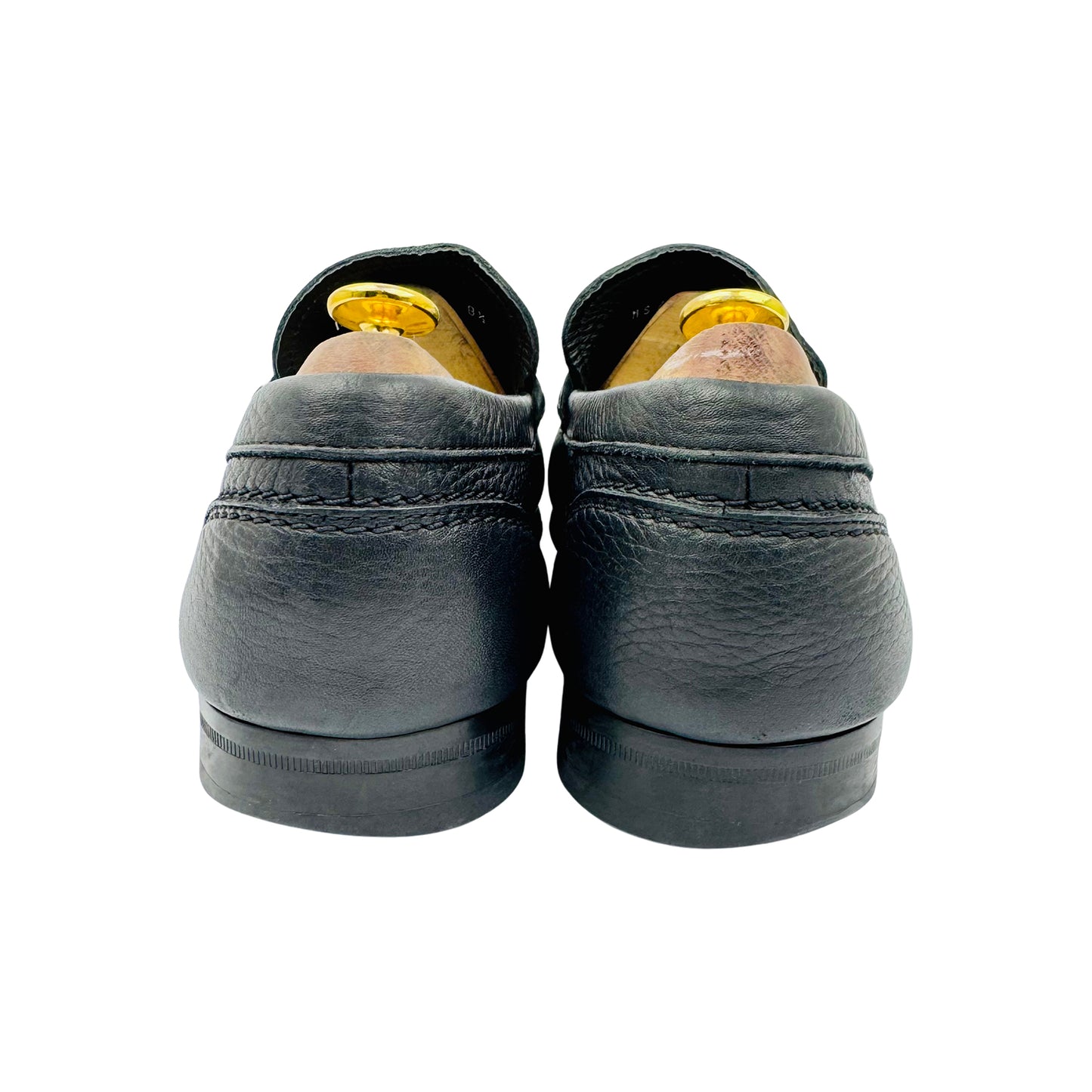 Salvatore Ferragamo Black Grain Leather Bravo Loafer (Size 43/43.5)