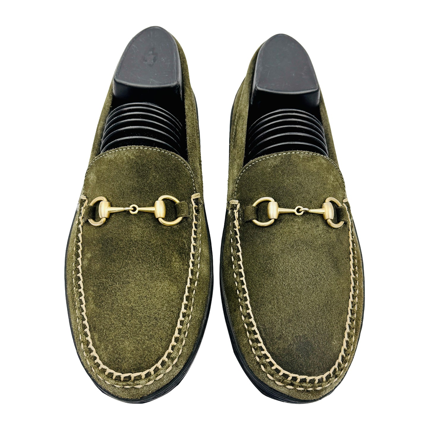 Gucci Men's Horsebit Dark Green Loafers (Size 39/39.5) - 1000424