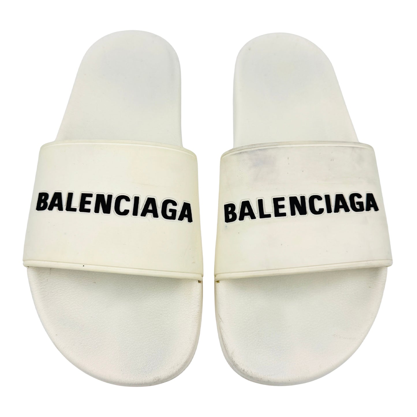 Front image of Balenciaga Classic Logo Slippers (Size 43/43.5) - 213408142