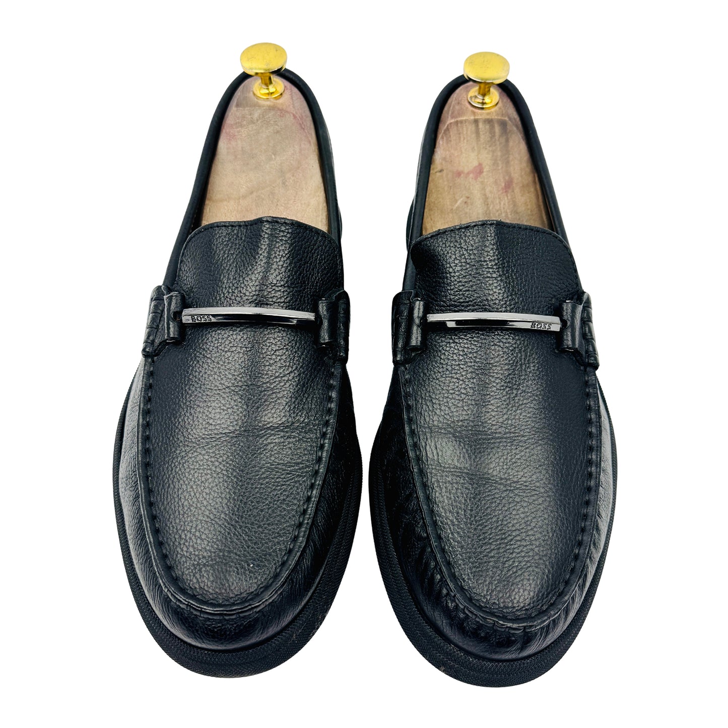 Hugo Boss Men's Black Leather Loafers (Size 41.5/42) - 50474475