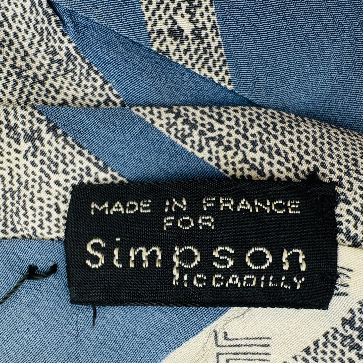 Lanvin Paris Dusty Blue 'Diagonal Pattern' Tie (Size Regular)