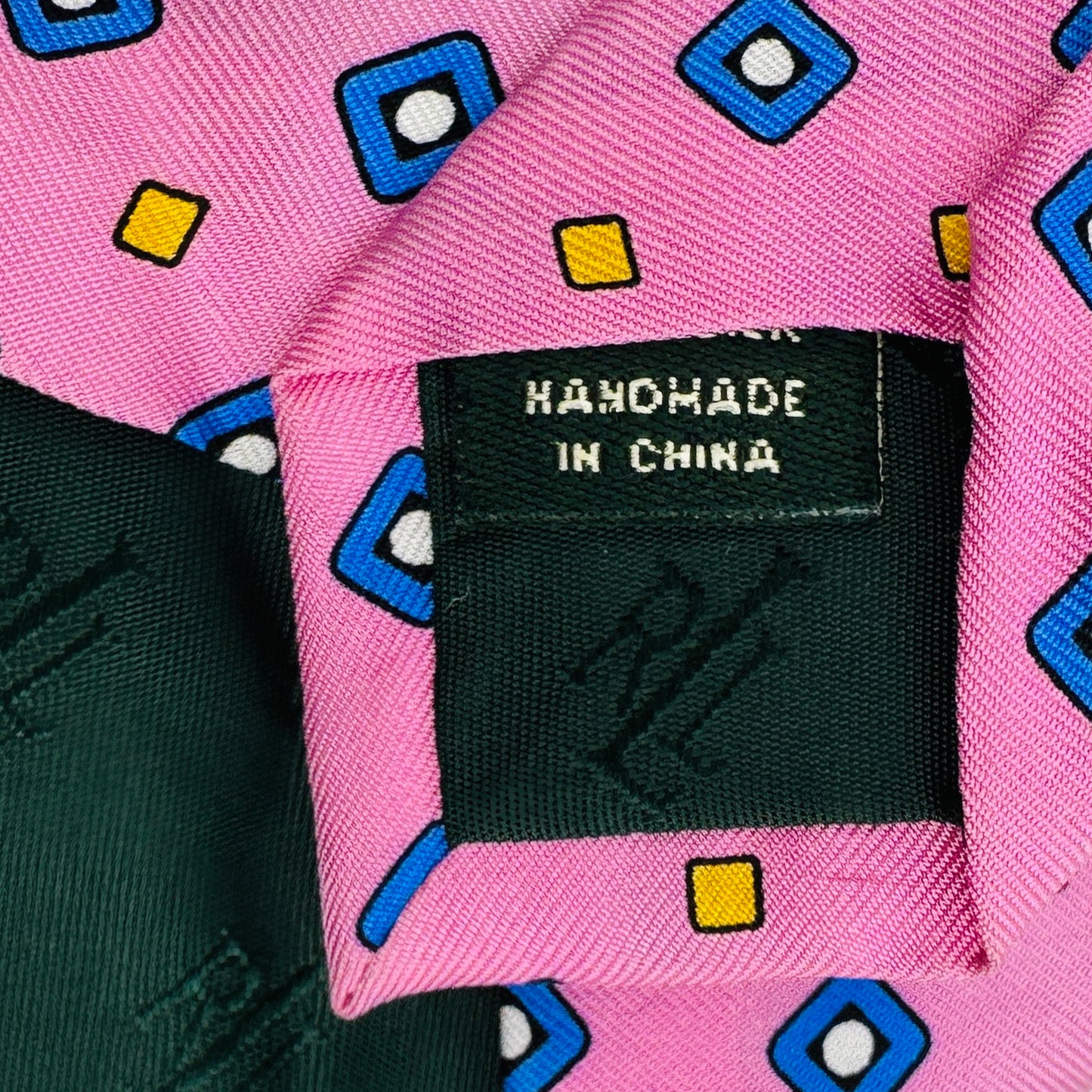 Ralph Lauren Pink 'Geometric Pattern' Tie (Size Regular)