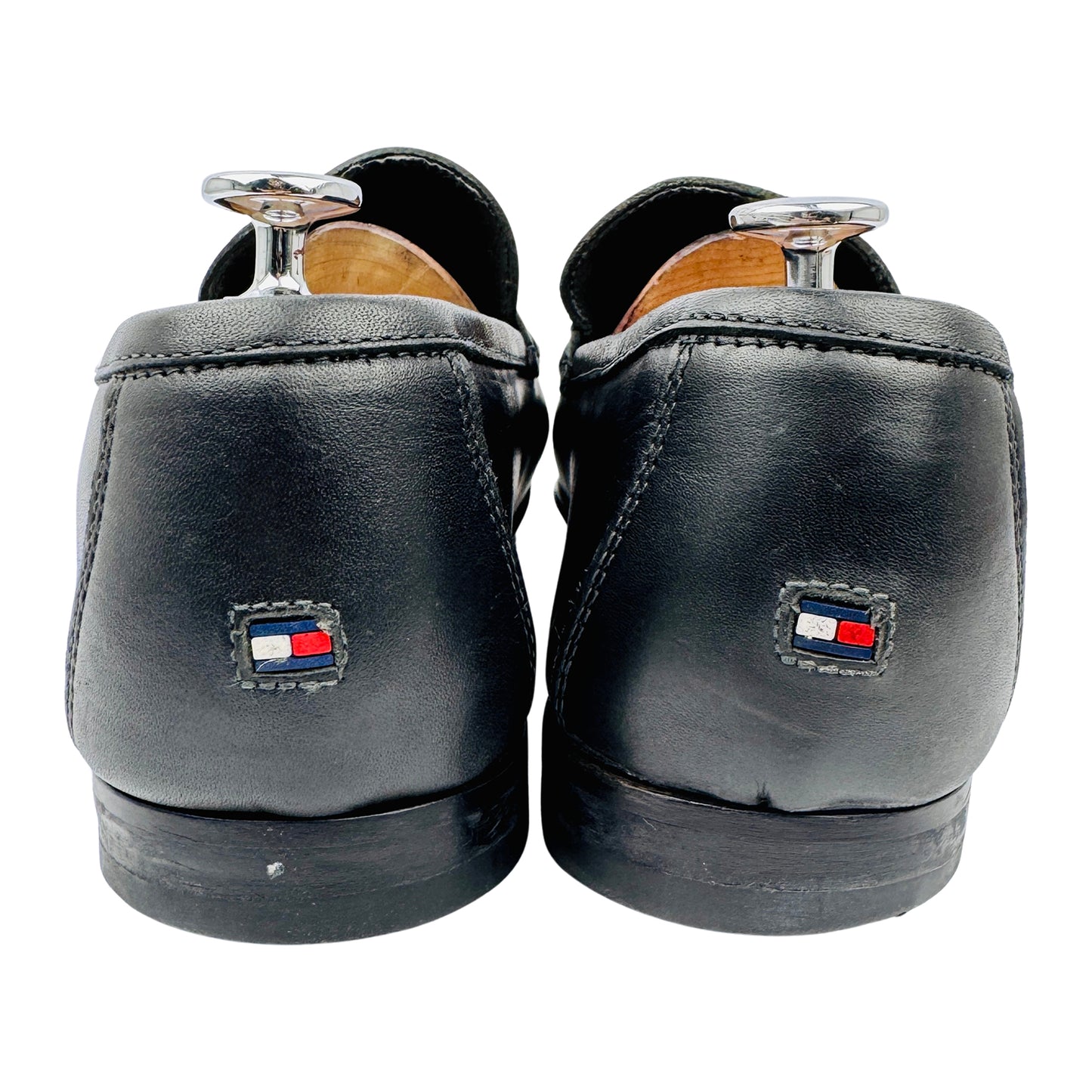 Tommy Hilfiger Men's Black Leather Bit Loafers (Size 44)
