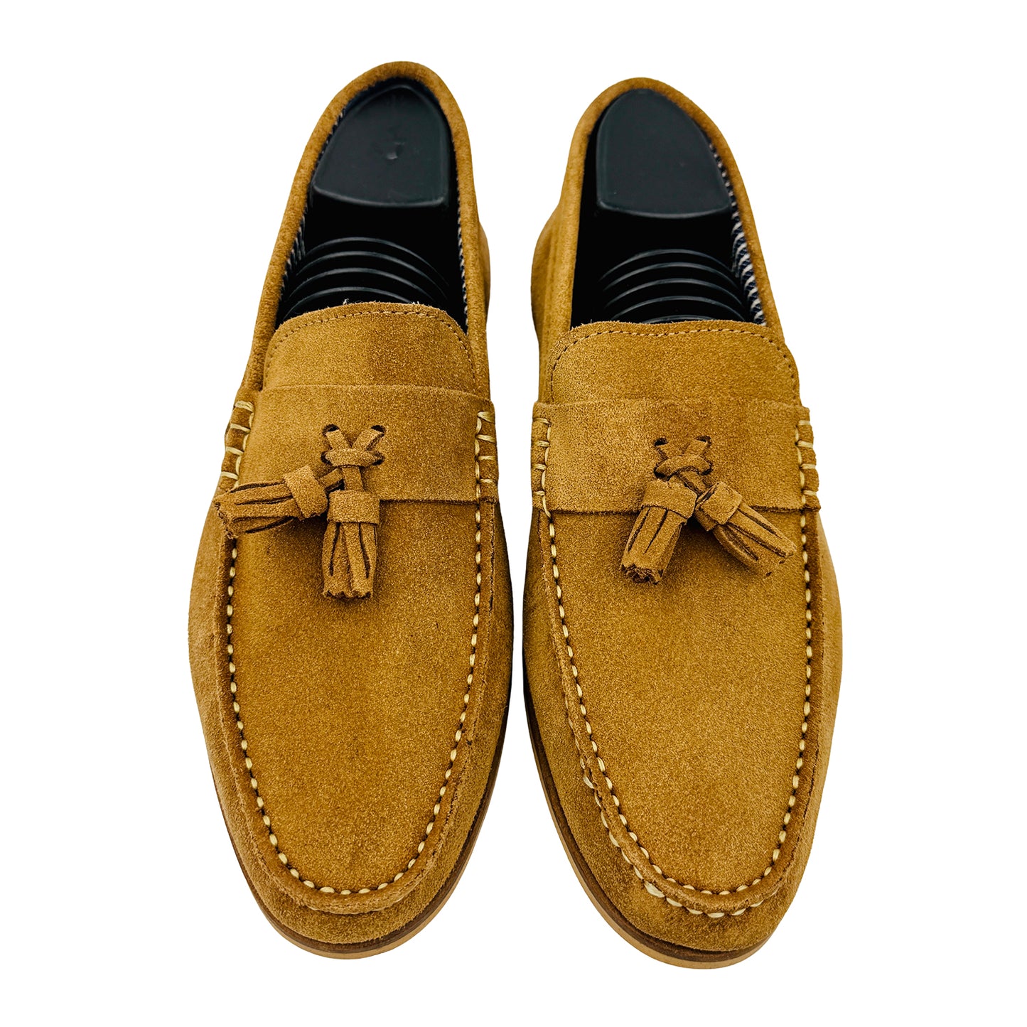 River Island Men's Suede Tassel 'Camel' Loafers (Size 42)