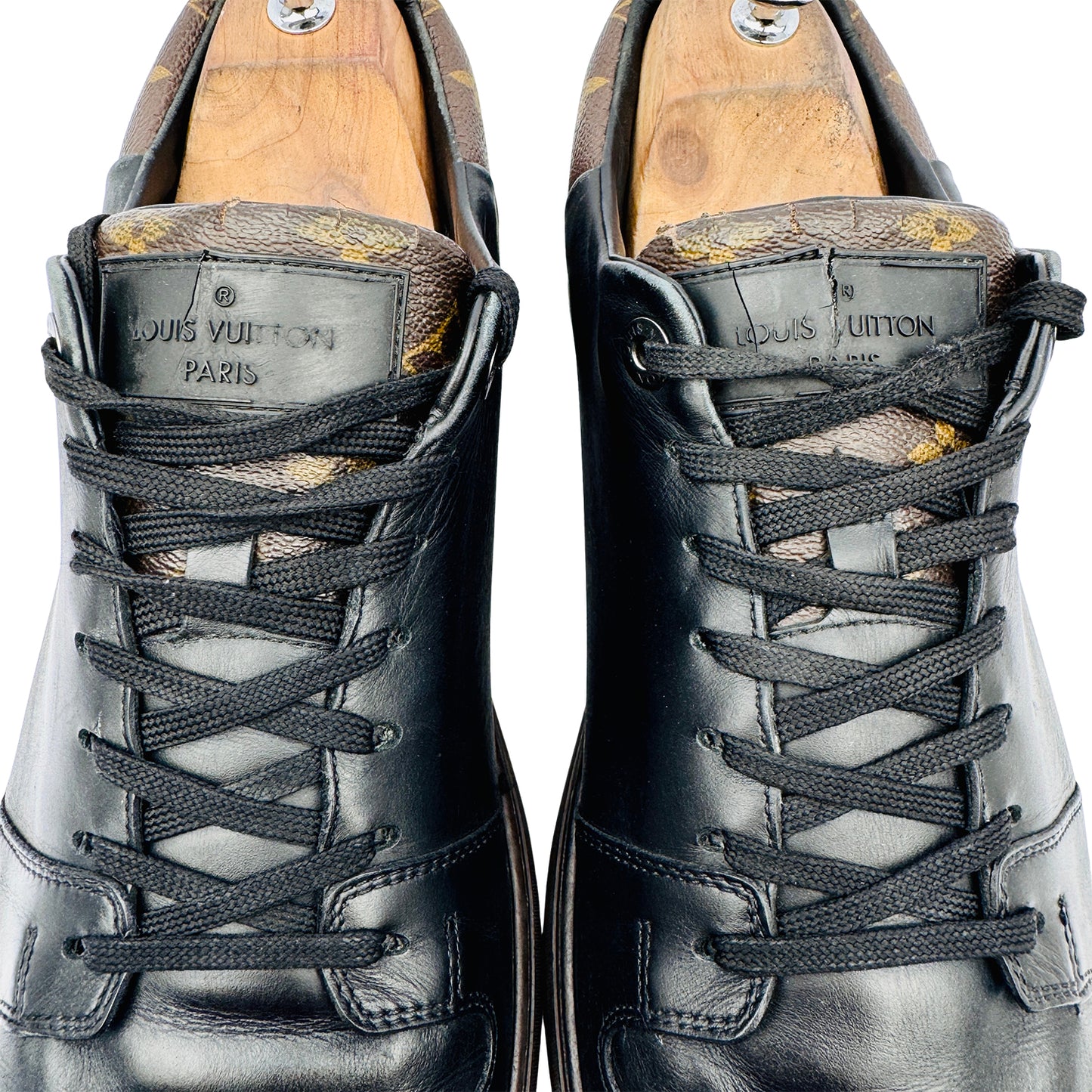 Louis Vuitton Men's Line-Up Monogram Leather Sneakers (Size 46/47)