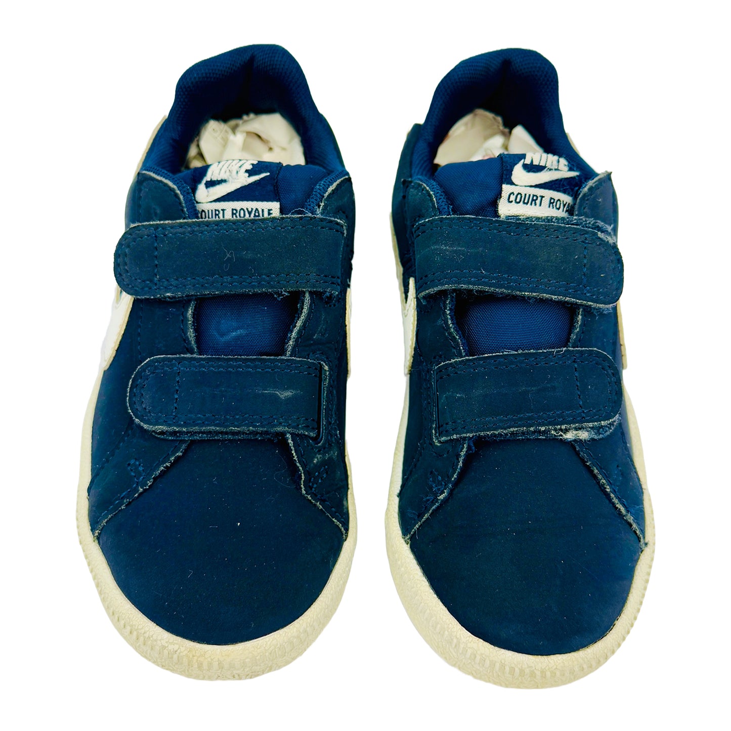 Front image of Nike Kid's Court Royale Blue Shoes (Size 27.5) - 833536-400