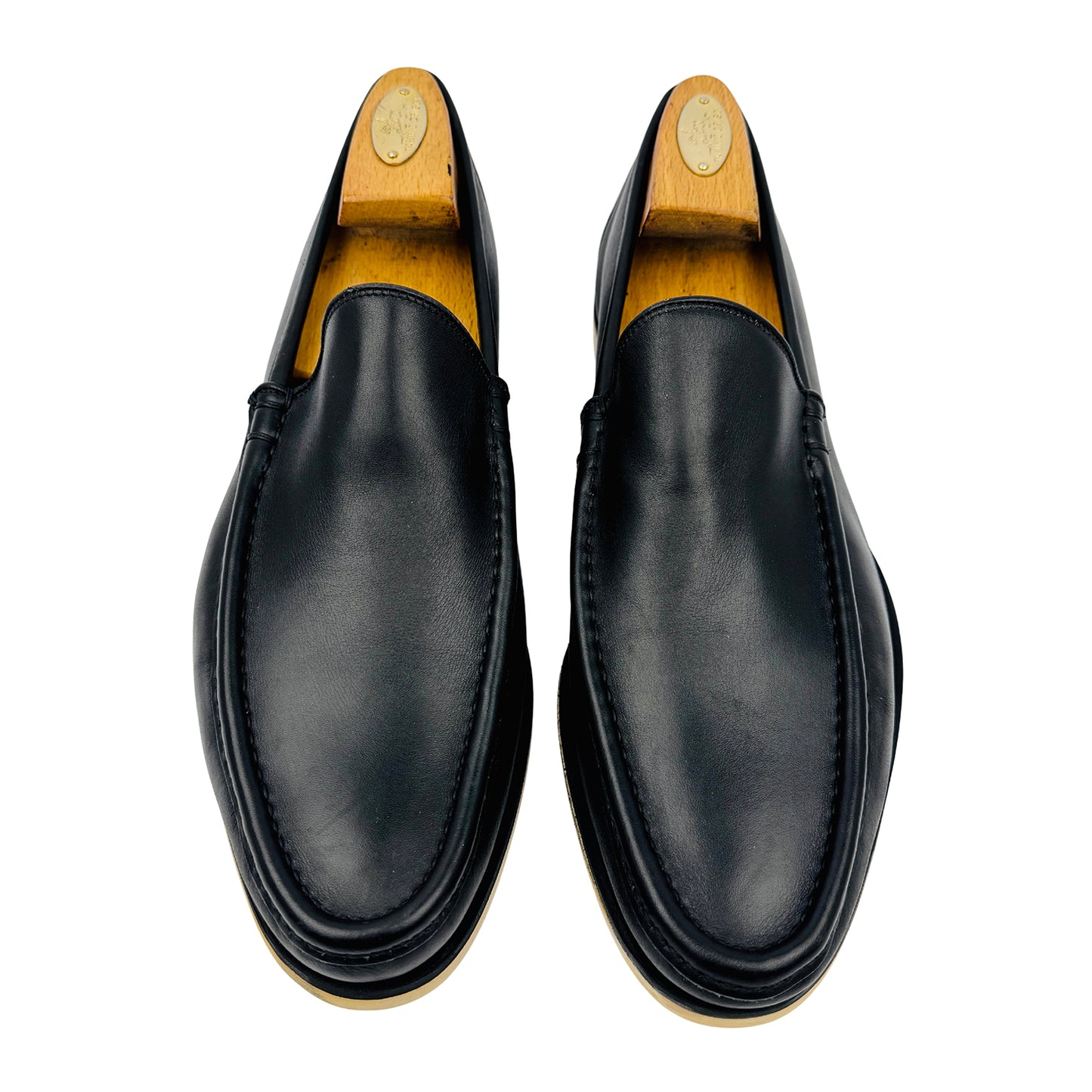 Gucci Men's Black Leather Loafers (Size 42.5)