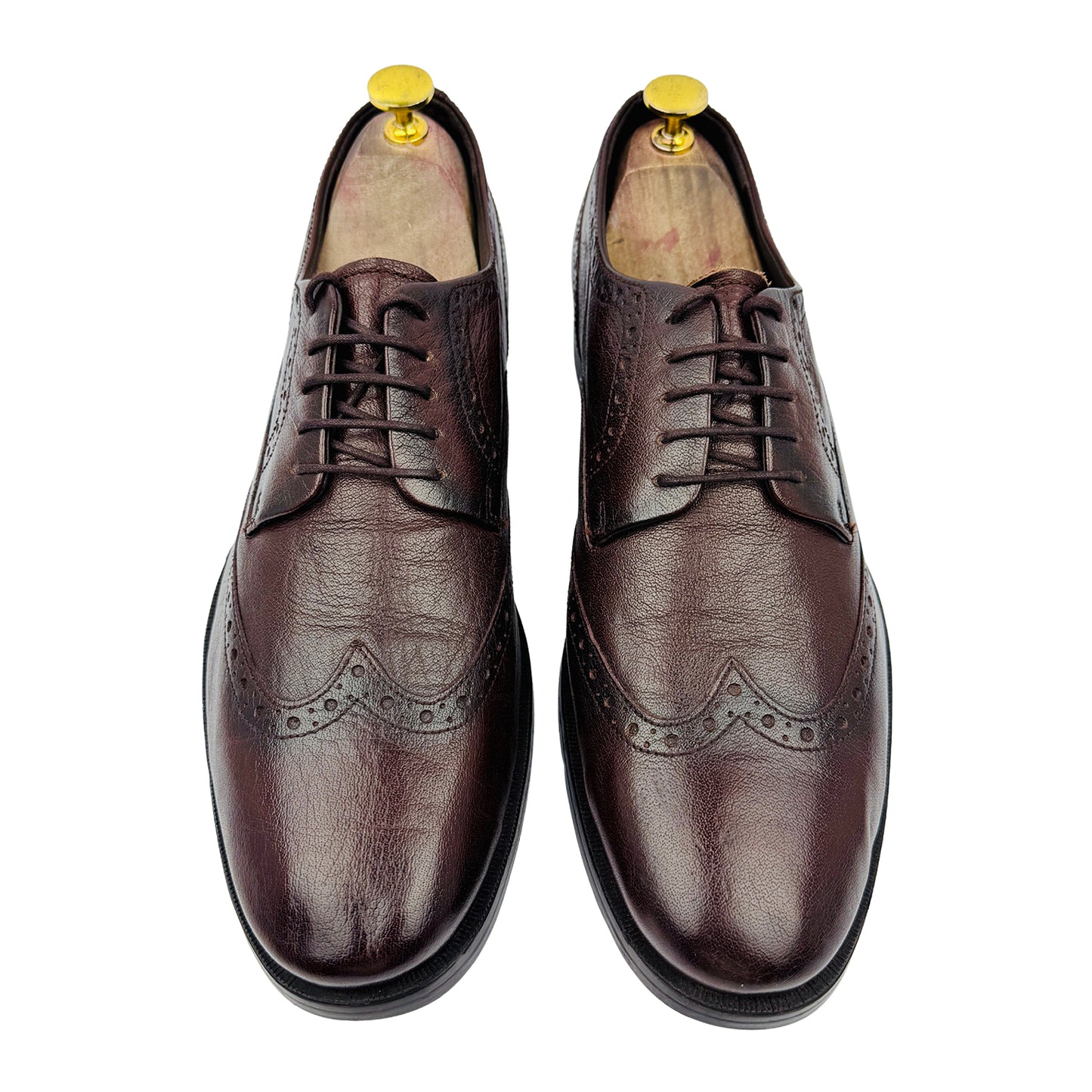 Zara Men's Brown Leather Derby Shoes (Size 42.5/43)