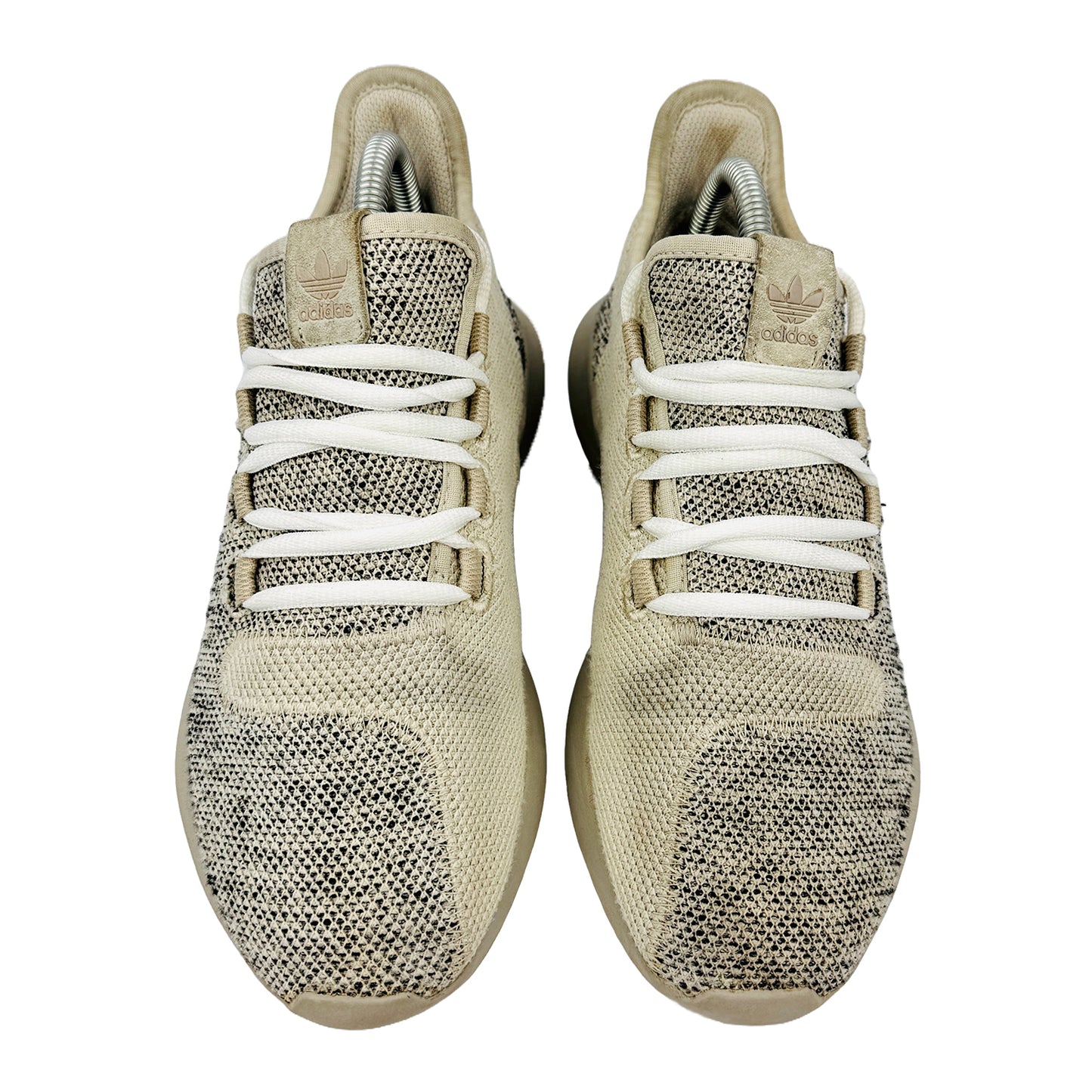 Front image of Adidas Tubular Shadow Knit Light Brown Shoes (Size 40) - BB8824