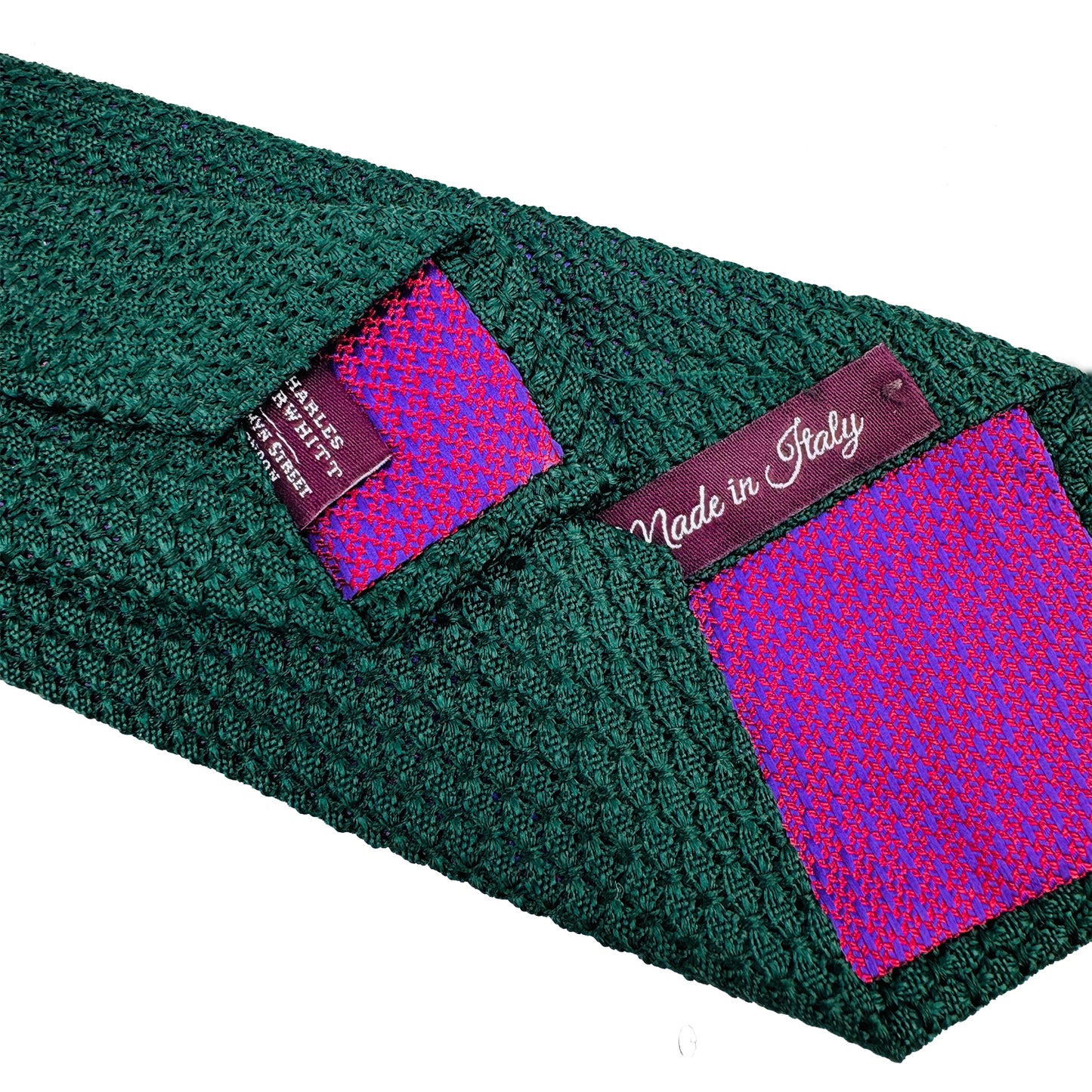 Charles Tyrwhitt Dark Green 'Grenadine Weave' Tie (Size Slim Fit)