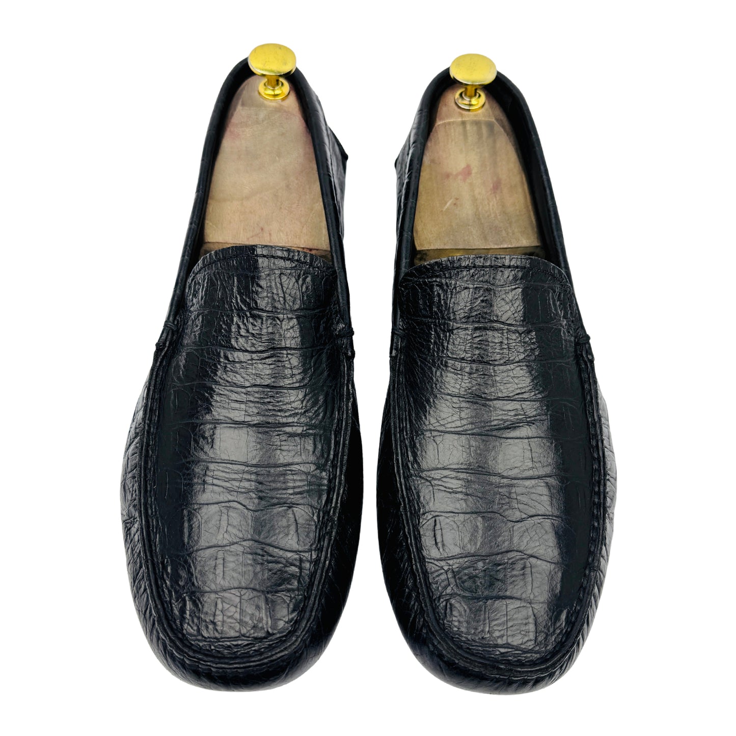 Prada Men's Crocodile Leather Black Loafers (Size 42.5/43) - 2DD 003