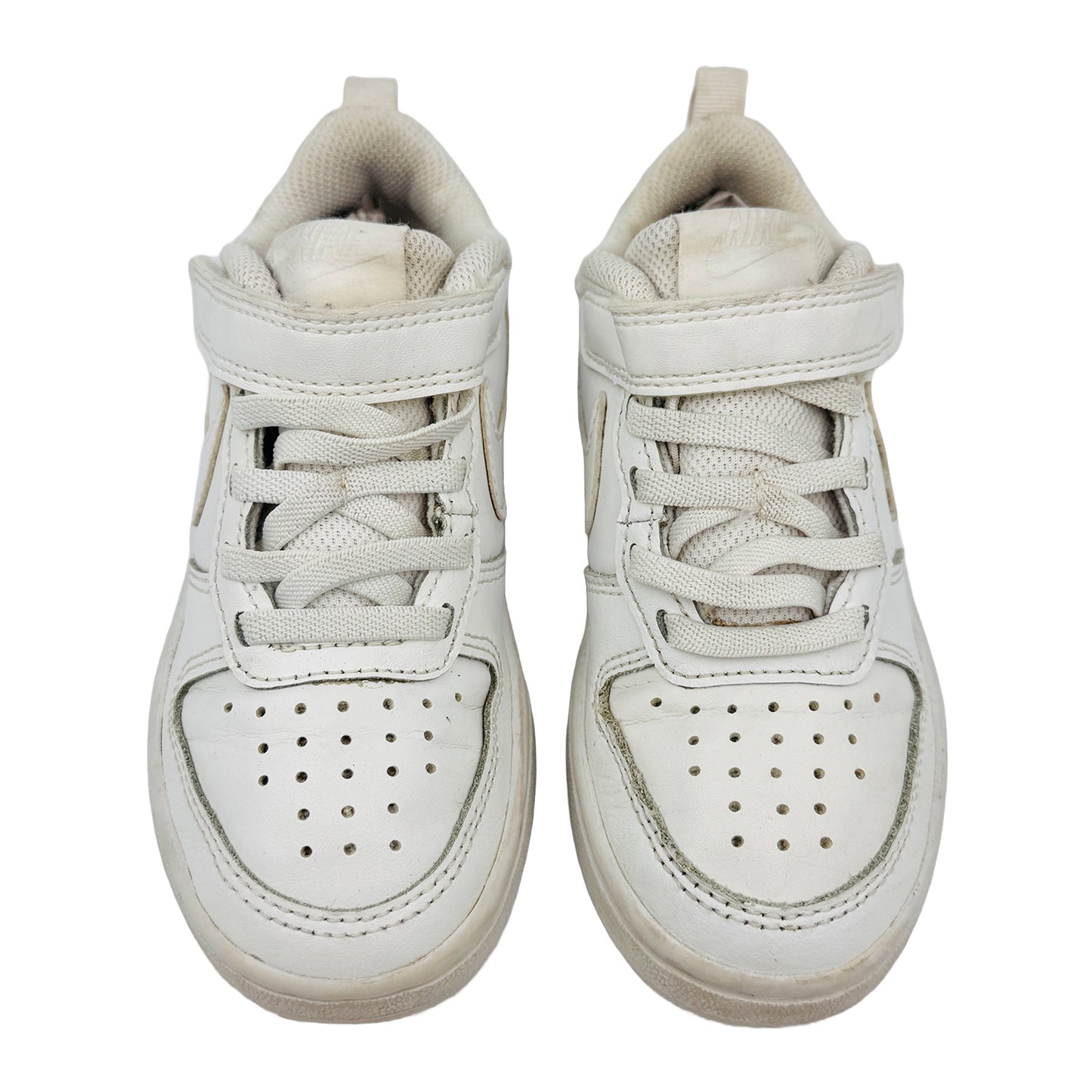 Front image of Nike Kid's Court Borough Low 2 Shoes (Size 28) - BQ5451-100