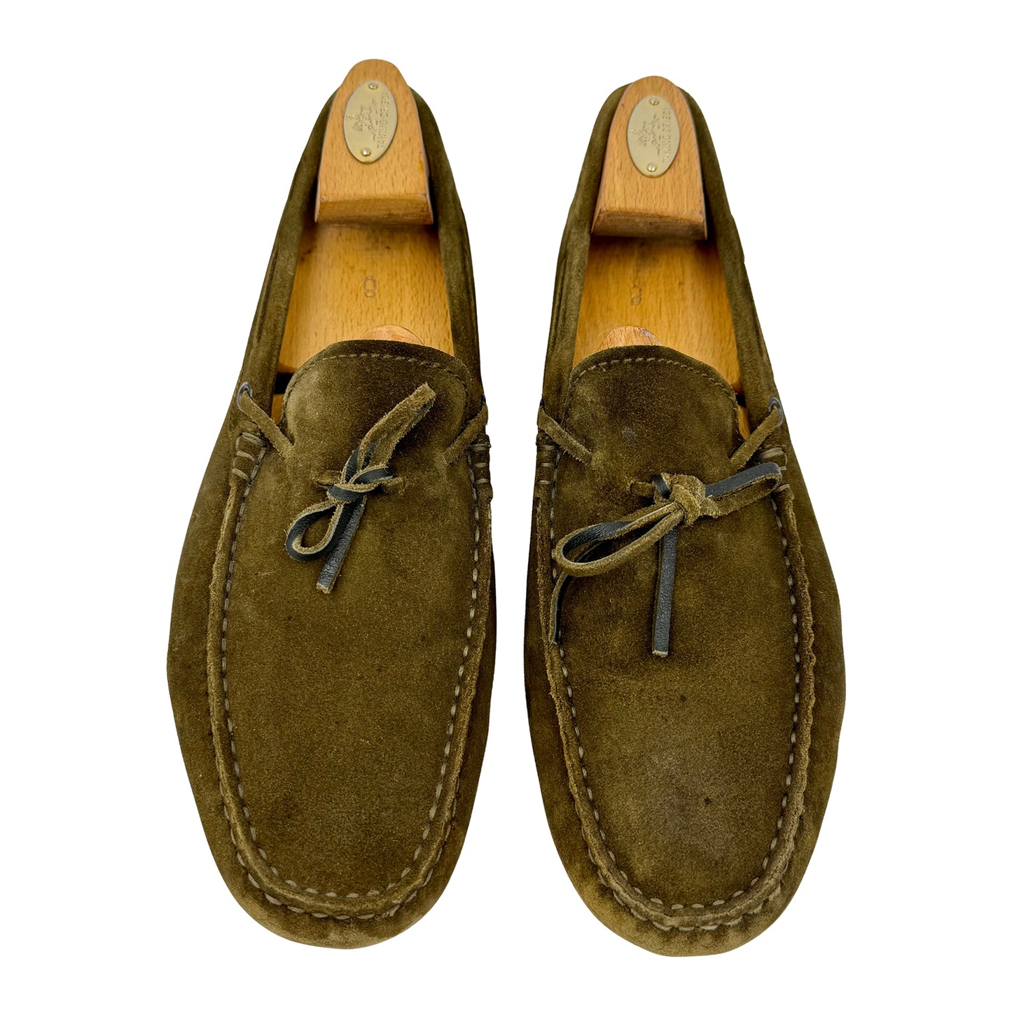 Tod's Men's Gominno Olive Suede Loafer (Size 42.5)
