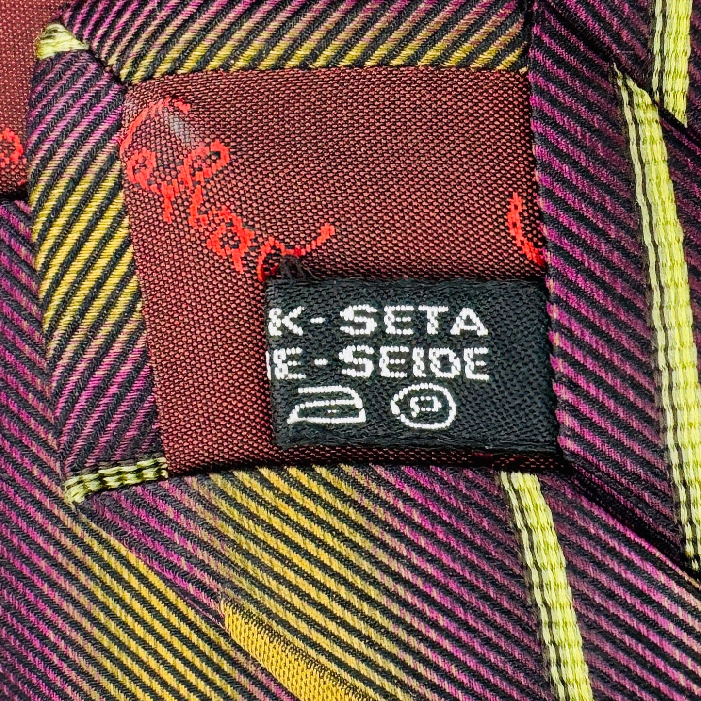 Salvatore Ferragamo Burgundy 'Diagonal Stripes' Tie (Size Regular)