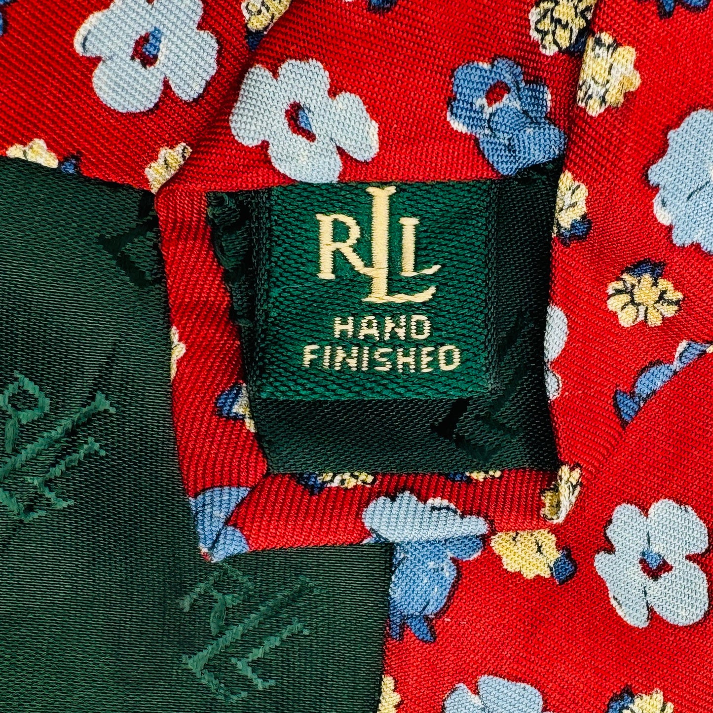 Ralph Lauren Red 'Floral Pattern' Tie (Size Regular)