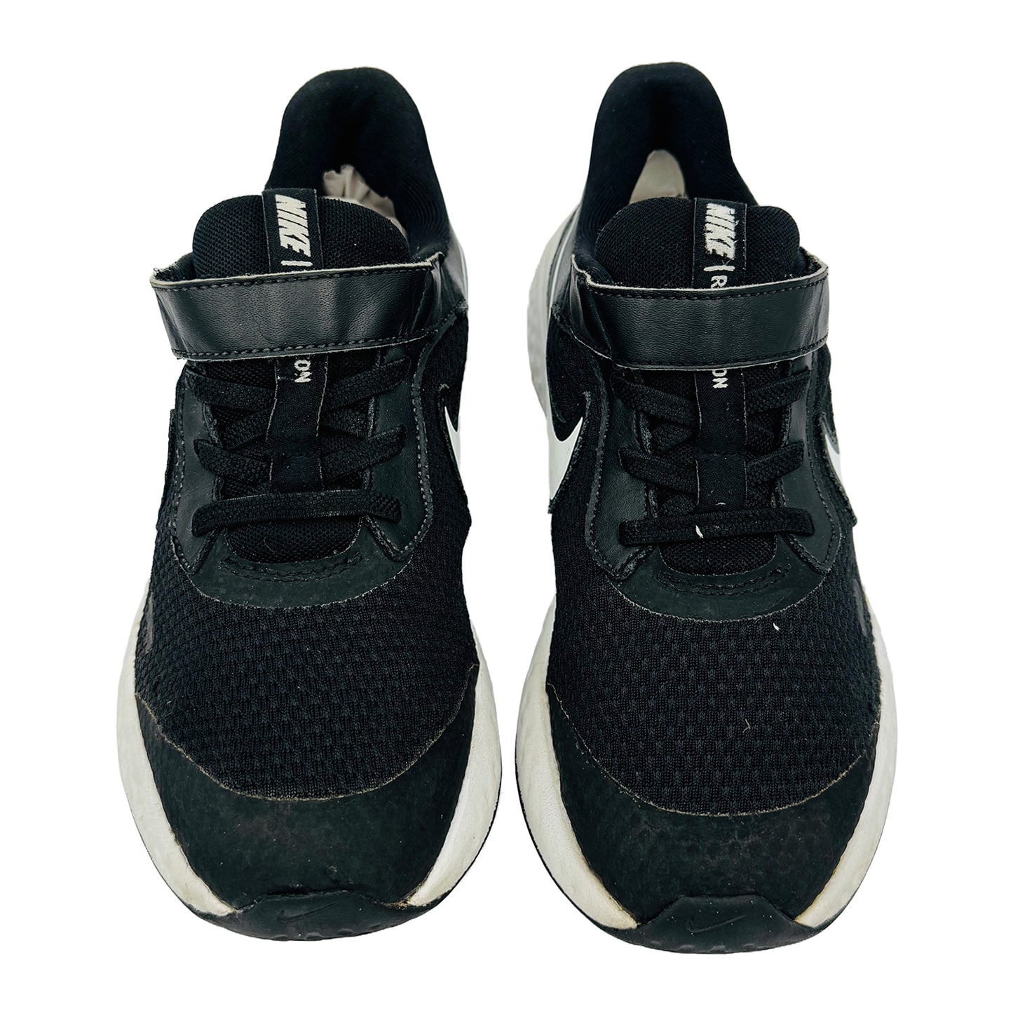 Front image of Nike Kid's Revolution 5 Shoes (Size 34) - BQ5672-003