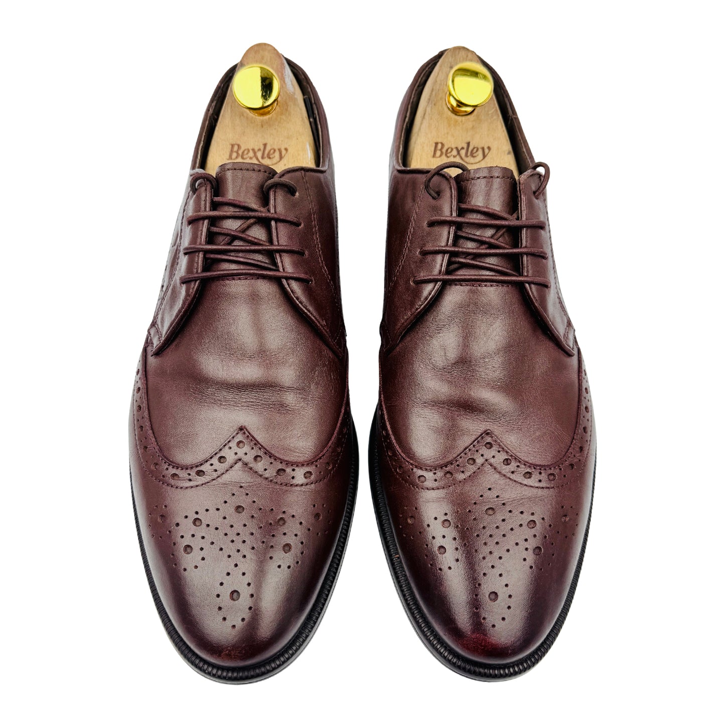 SKAP Men's Brown Brogue Derby Oxford Shoes (Size 42.5/43)