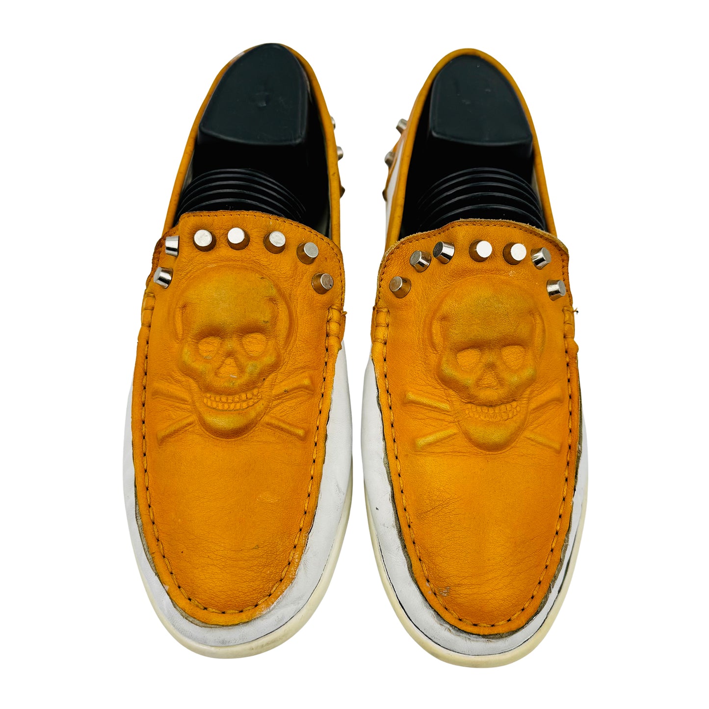 Red Dragonfly Slip-in 'White Orange' Loafer (Size 39.5/40)