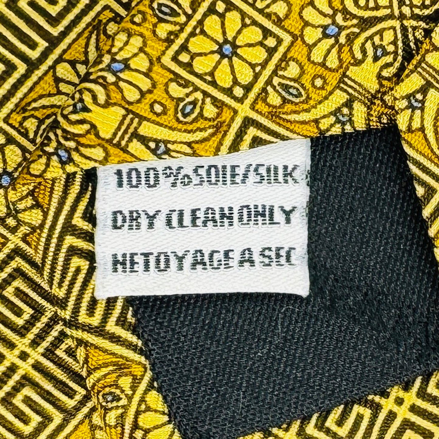 Metropolitan Mustard Yellow 'Floral Pattern' Tie (Size Regular)