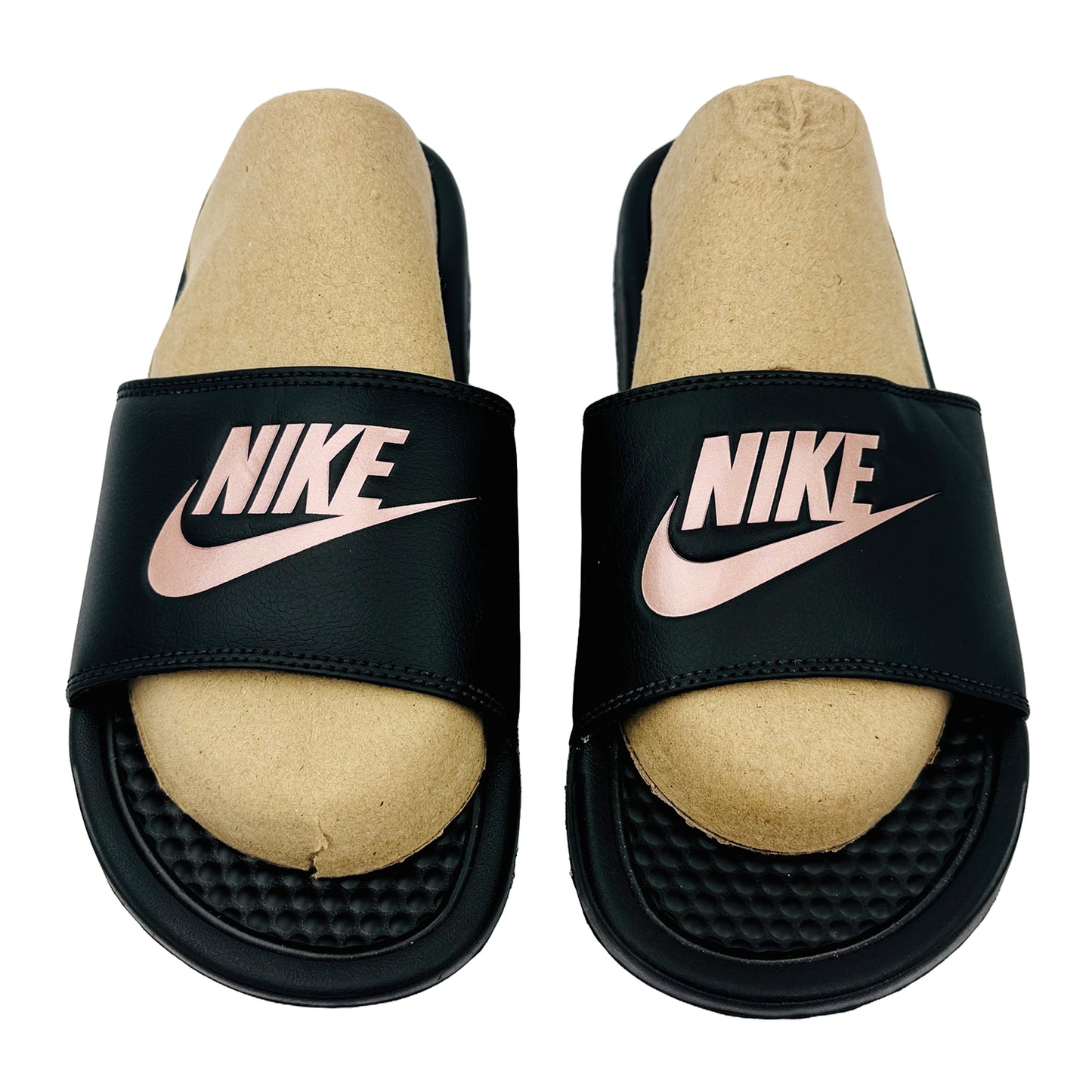 Front Side image of Nike Black Benassi JDI Slides (Size 40.5/41) - 343881-007