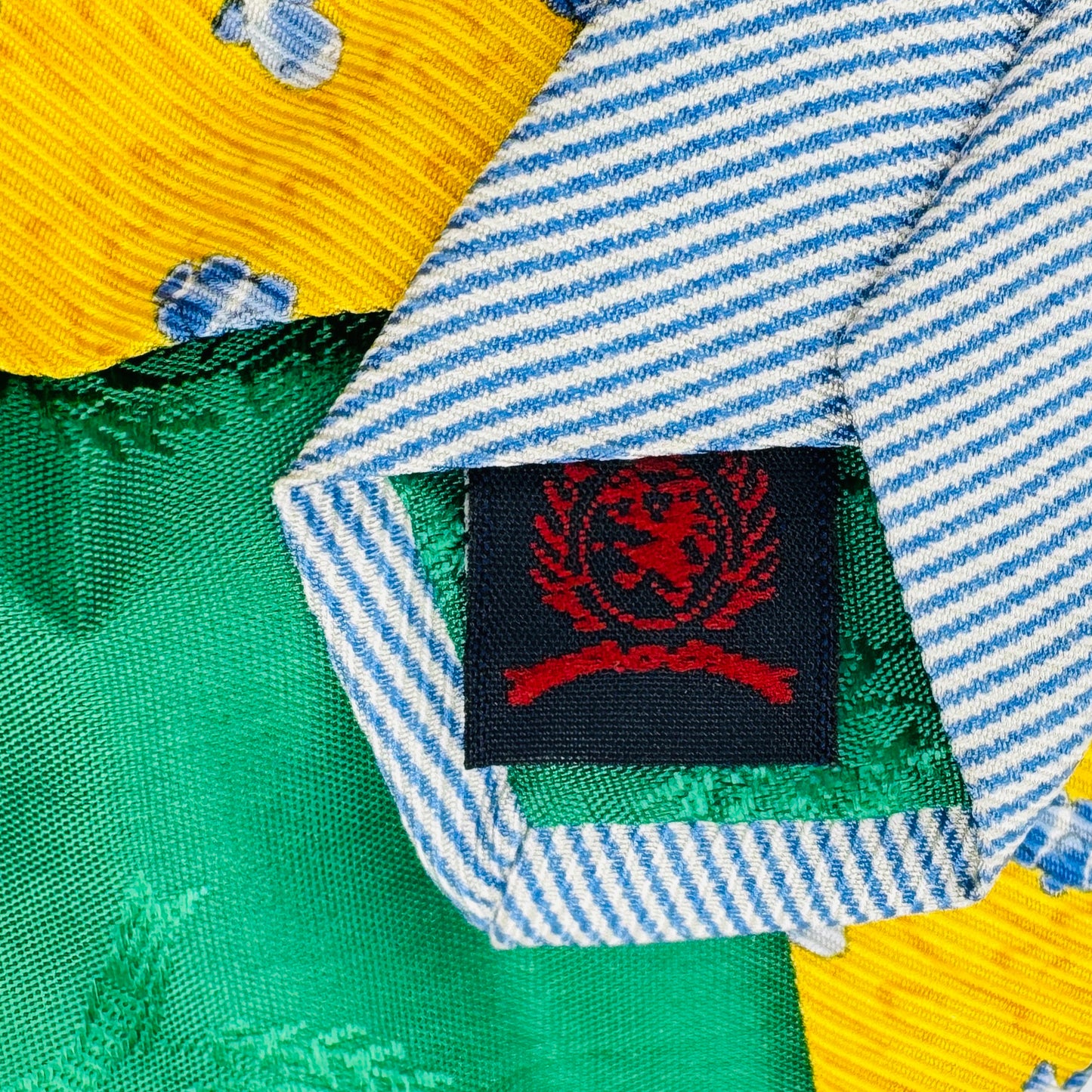 Tommy Hilfiger Mustard Yellow 'Fish Pattern' Tie (Size Regular)