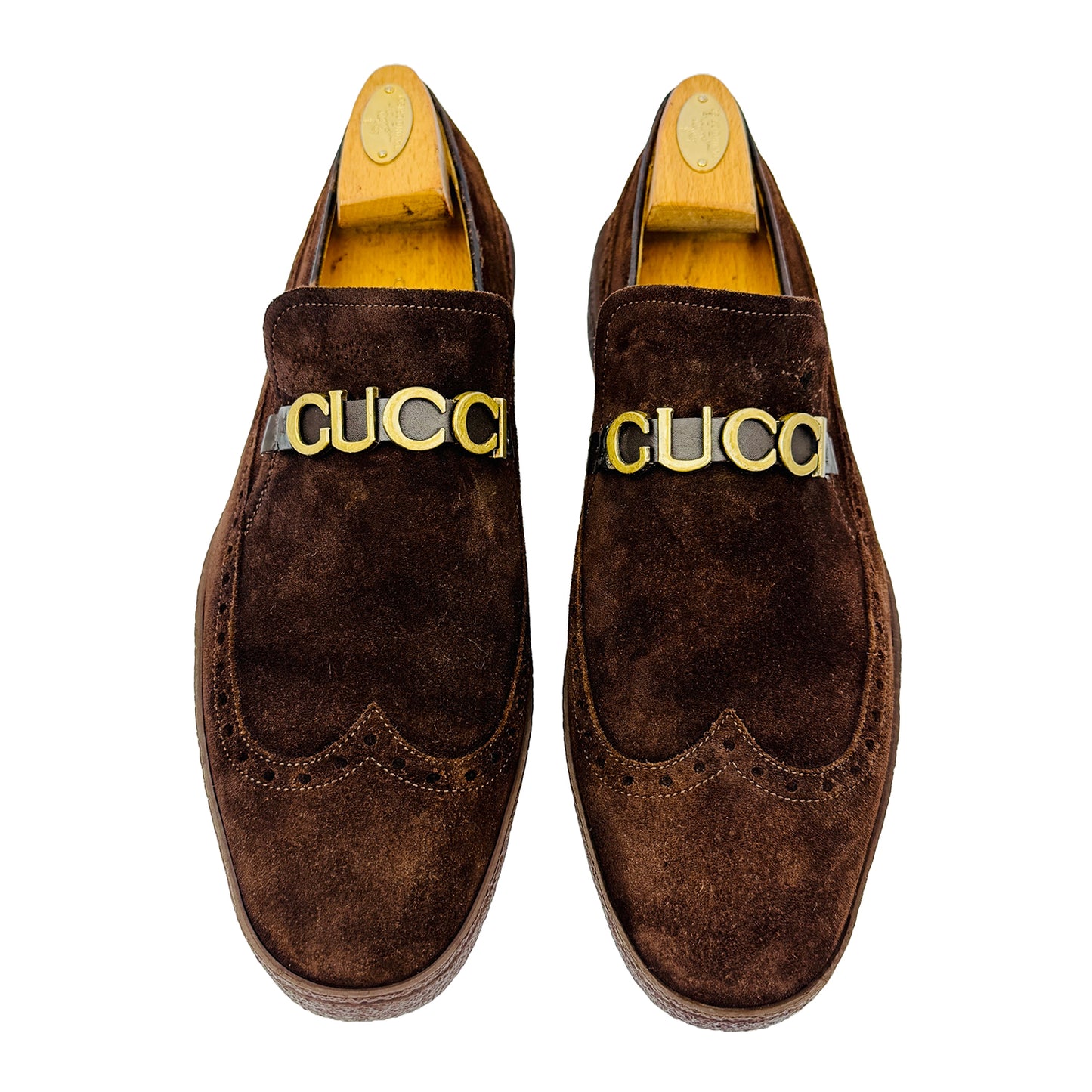 Gucci Men's Brown Suede Loafers (Size 43.5/44)