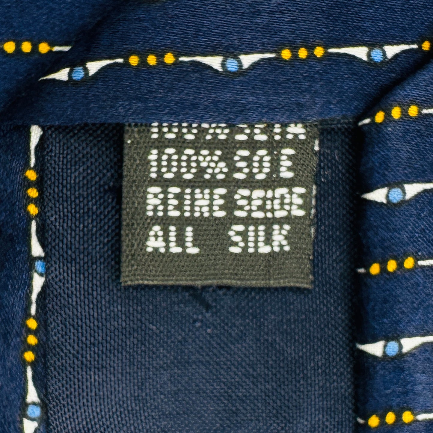 Versace Navy Blue 'Micro Geometric Jacquard Pattern' Tie (Size Regular)