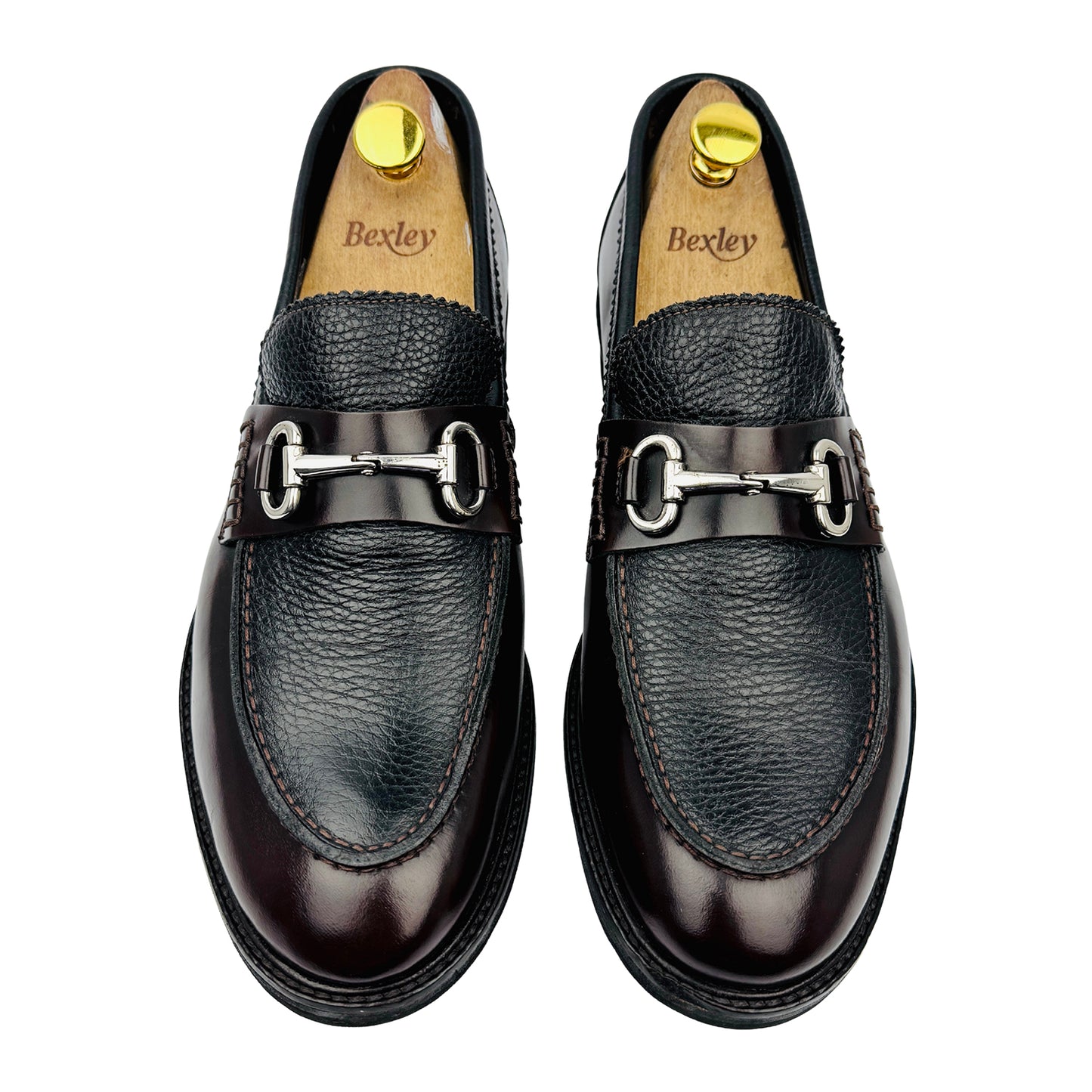 Corneliani Men's Black Brown Leather Loafers (Size 42.5)