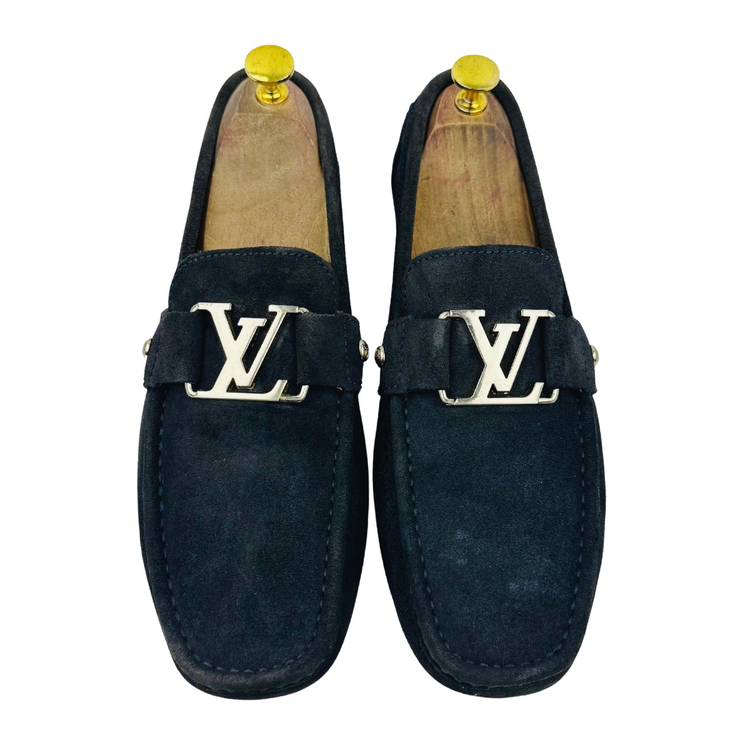 Louis Vuitton Monte Carlo Navy Suede Loafer (Size 42)