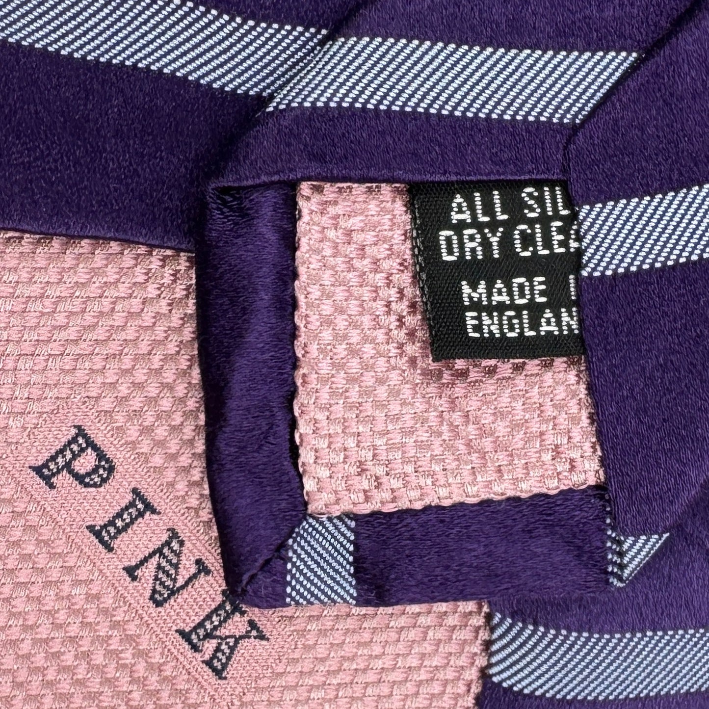 Thomas Pink Purple 'Diagonal Stripes' Tie (Size Regular)