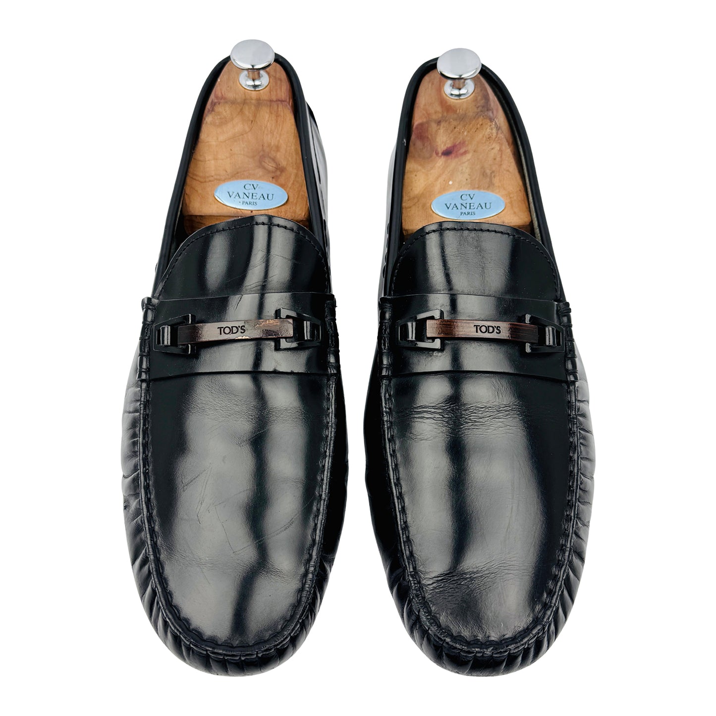 Tod's Men's Black Leather Driving Loafers (Size 46)