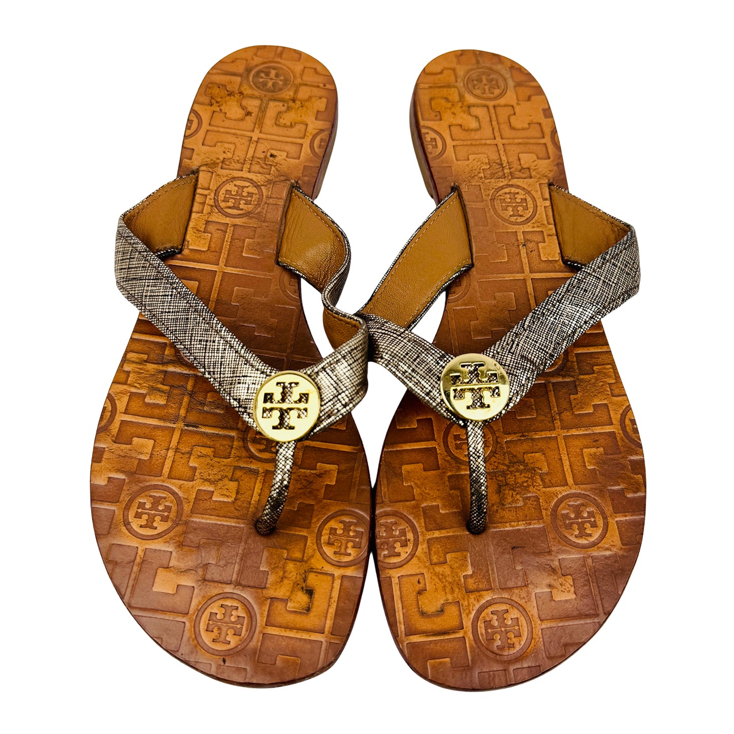 Tory Burch Thora Brown Thong Sandal Slippers (Size 38/38.5)