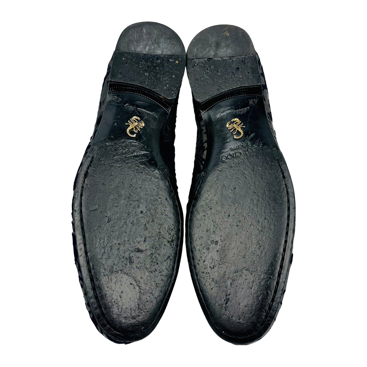 Jimmy Choo Men's Navy Grey Embossed Italian Loafer (Size 42)