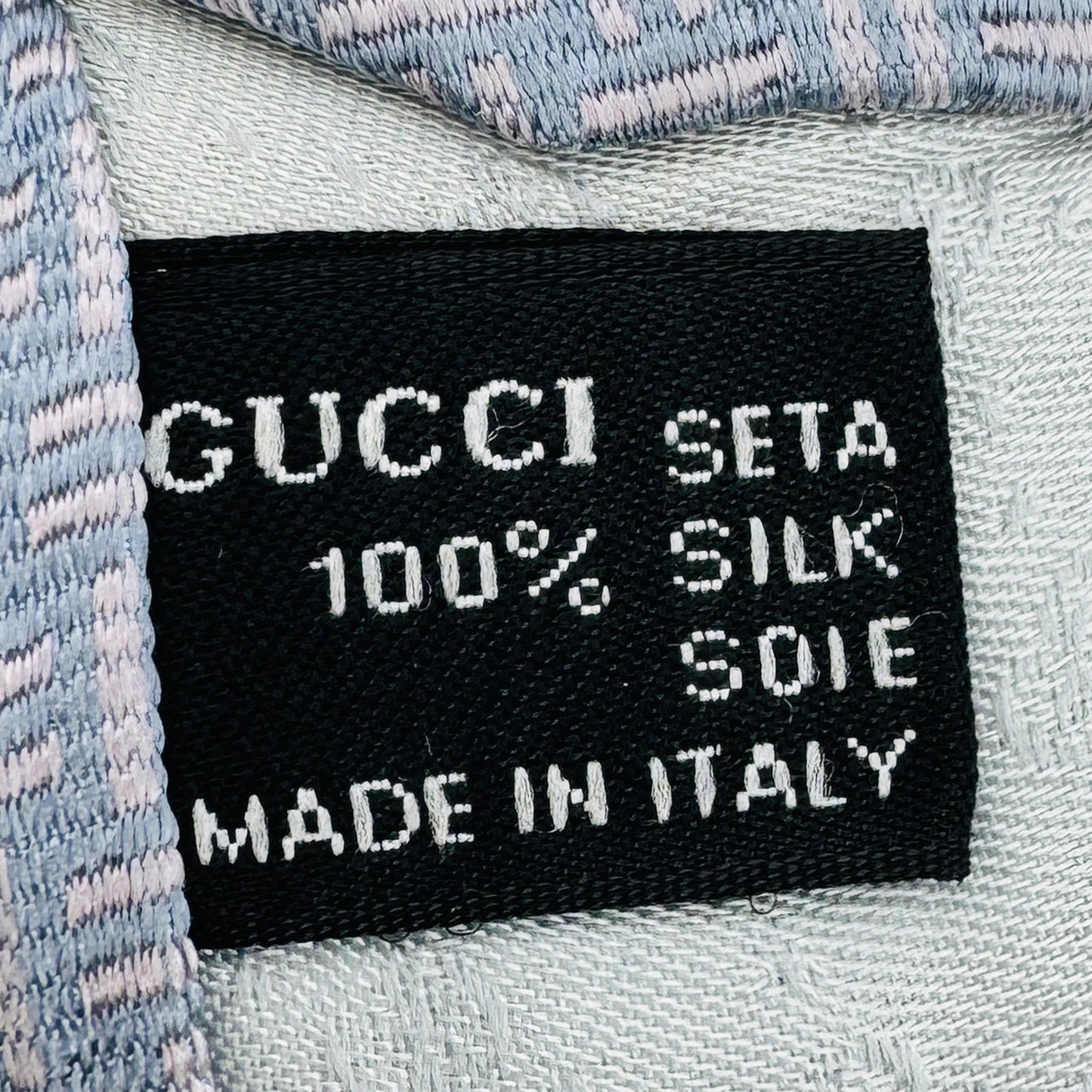 Gucci Grey 'Geometric Pattern' Tie (Size Regular)