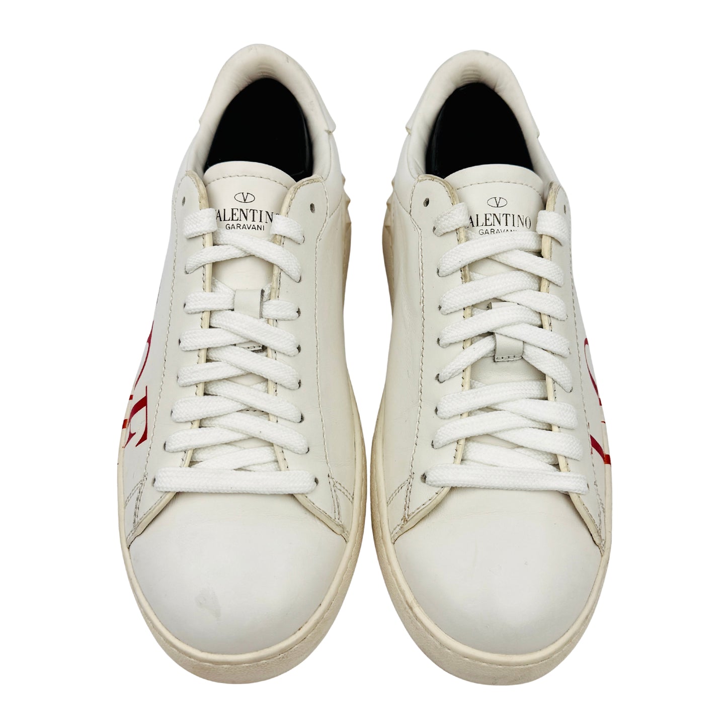 Valentino Garavani Open White Leather Sneakers (Size 40/40.5)