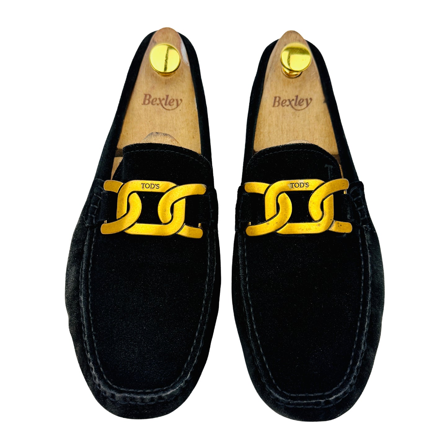 Tods Men's Peas Black Suede Loafers (Size 42.5/43)