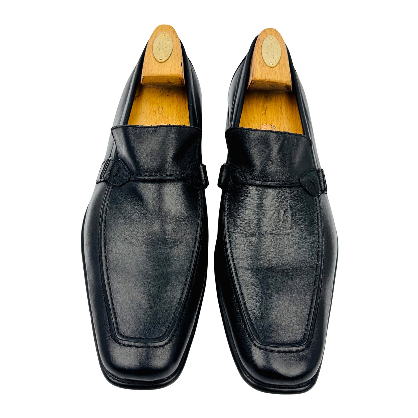 Dario Dodoni Men's Monk Strap Leather Loafers (Size 42.5/43)