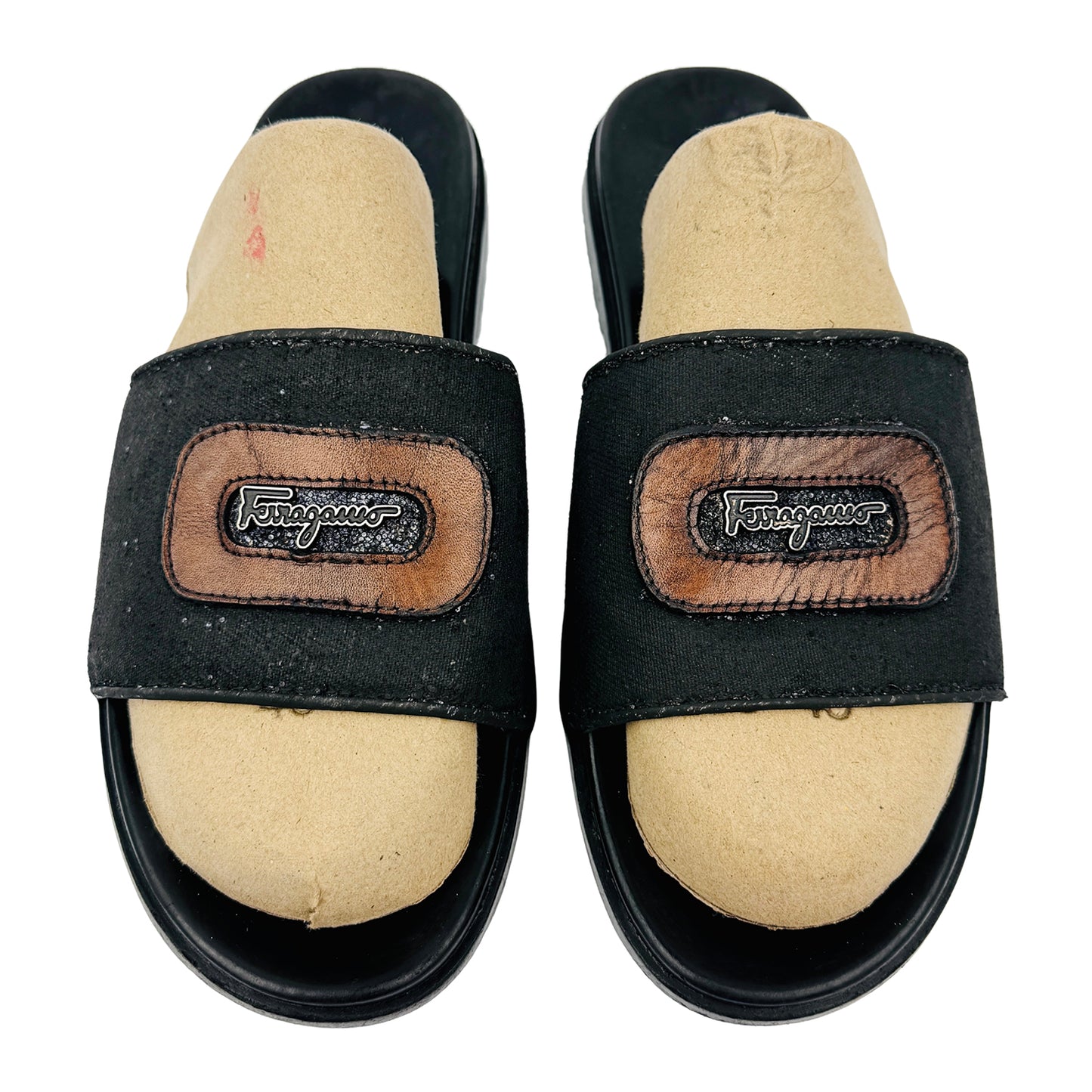 Salvatore Ferragamo Black Italy Made Slippers (Size 41/42)