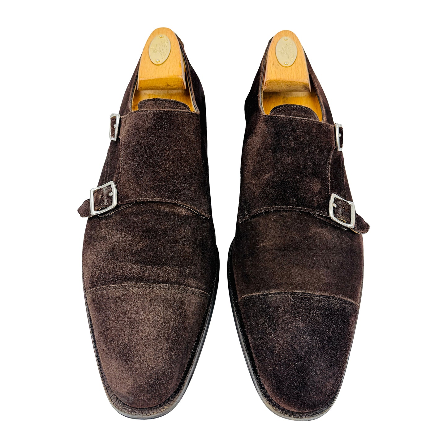 Suitsupply Brown Suede Double Monk Strap Shoes (Size 42/42.5) - FW1103