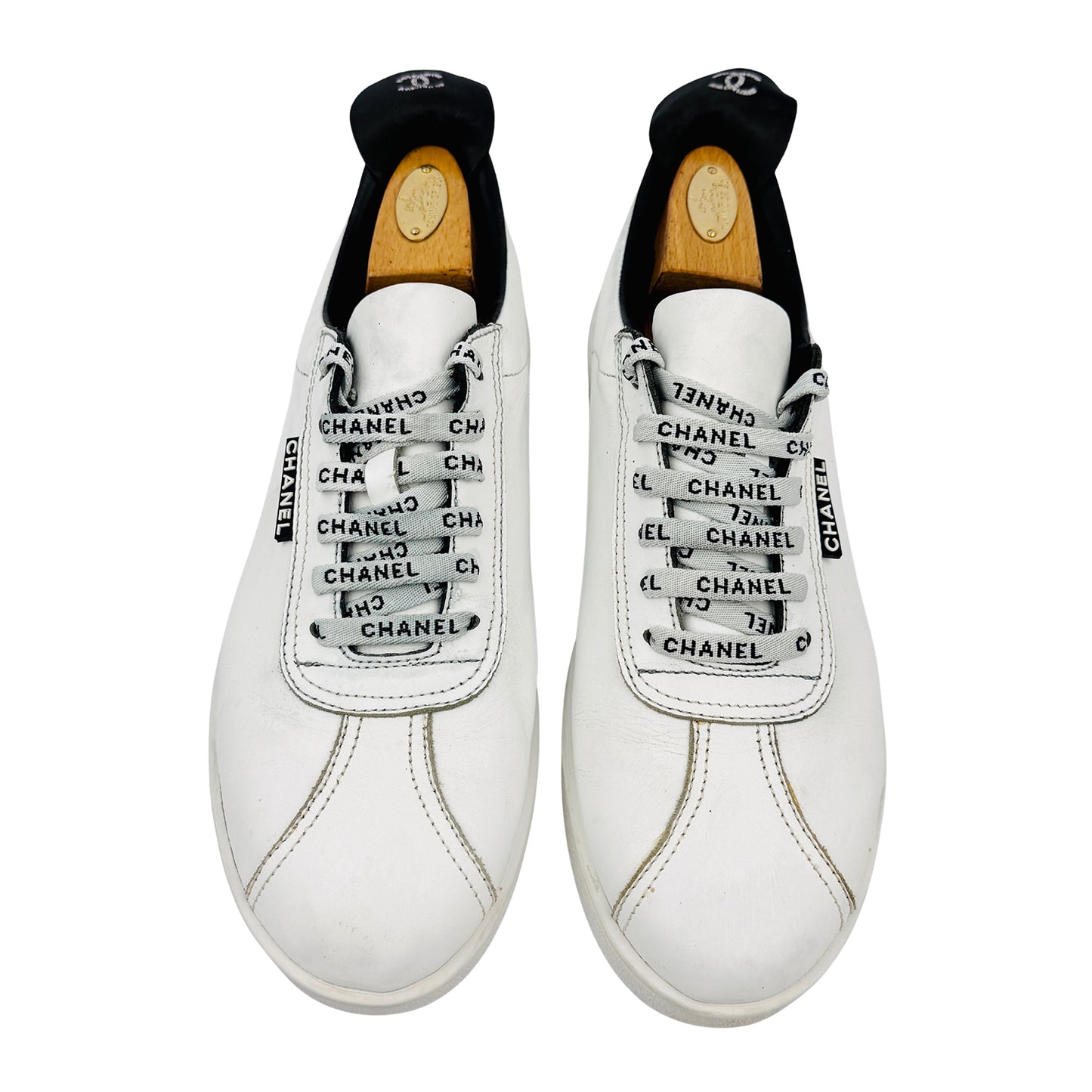 Chanel Men's Monogram Shoelace Sneakers (Size 43/43.5)