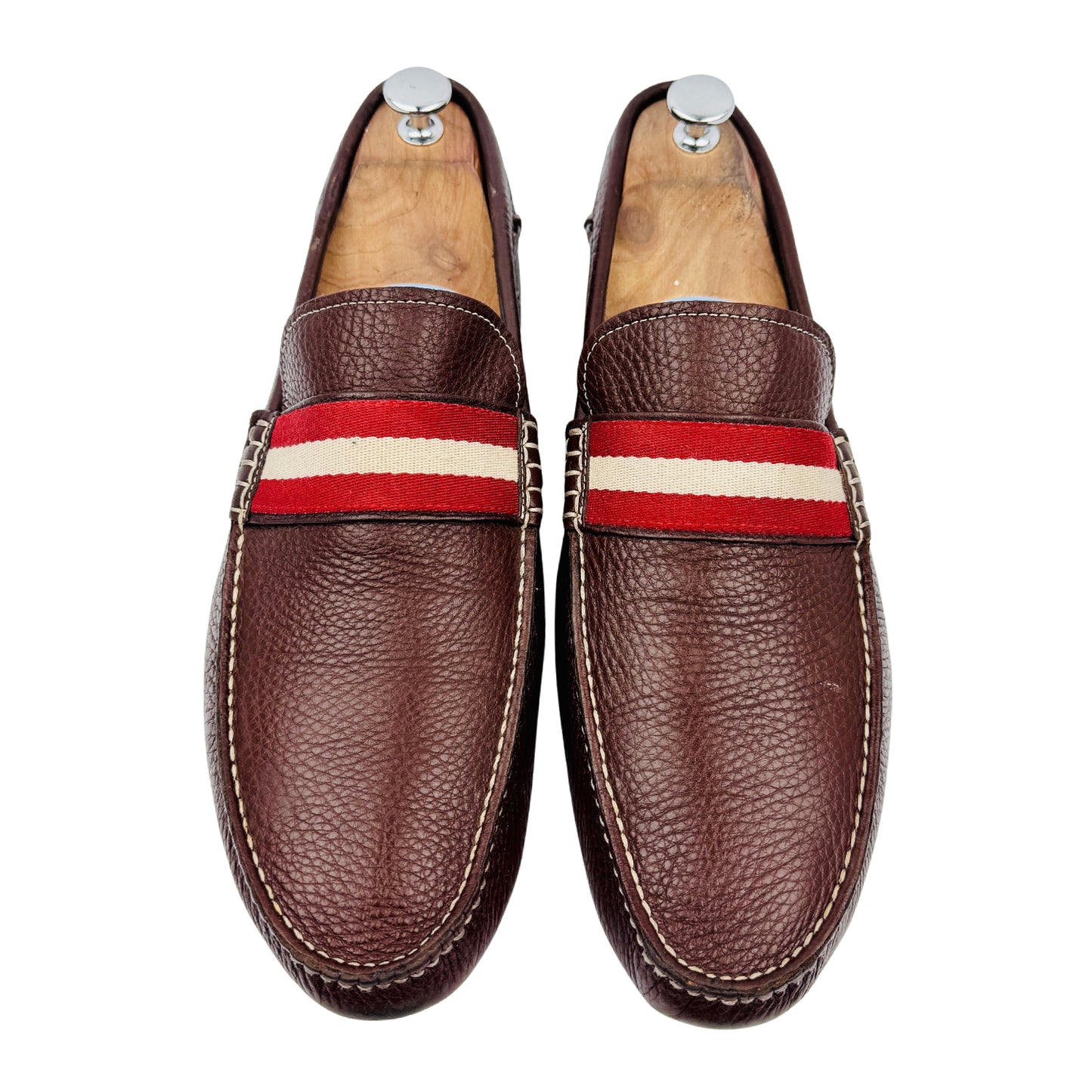 Bally Men's Brown Leather Driving Loafers (Size 44/44.5)