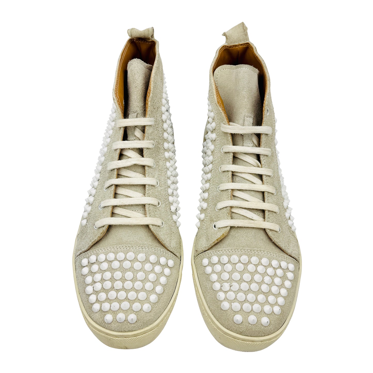 Christian Louboutin Men's Louis Spikes High top Sneakers (Size 45)