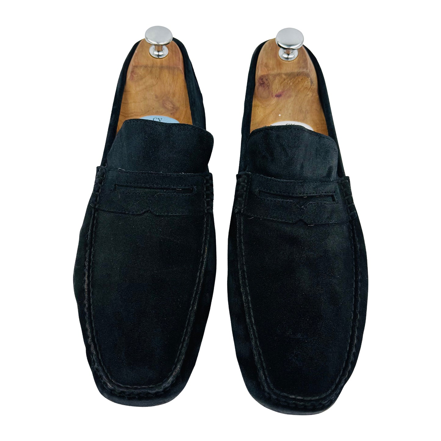 Bally Lefini Suede Leather Black Loafer (Size 44/44.5)