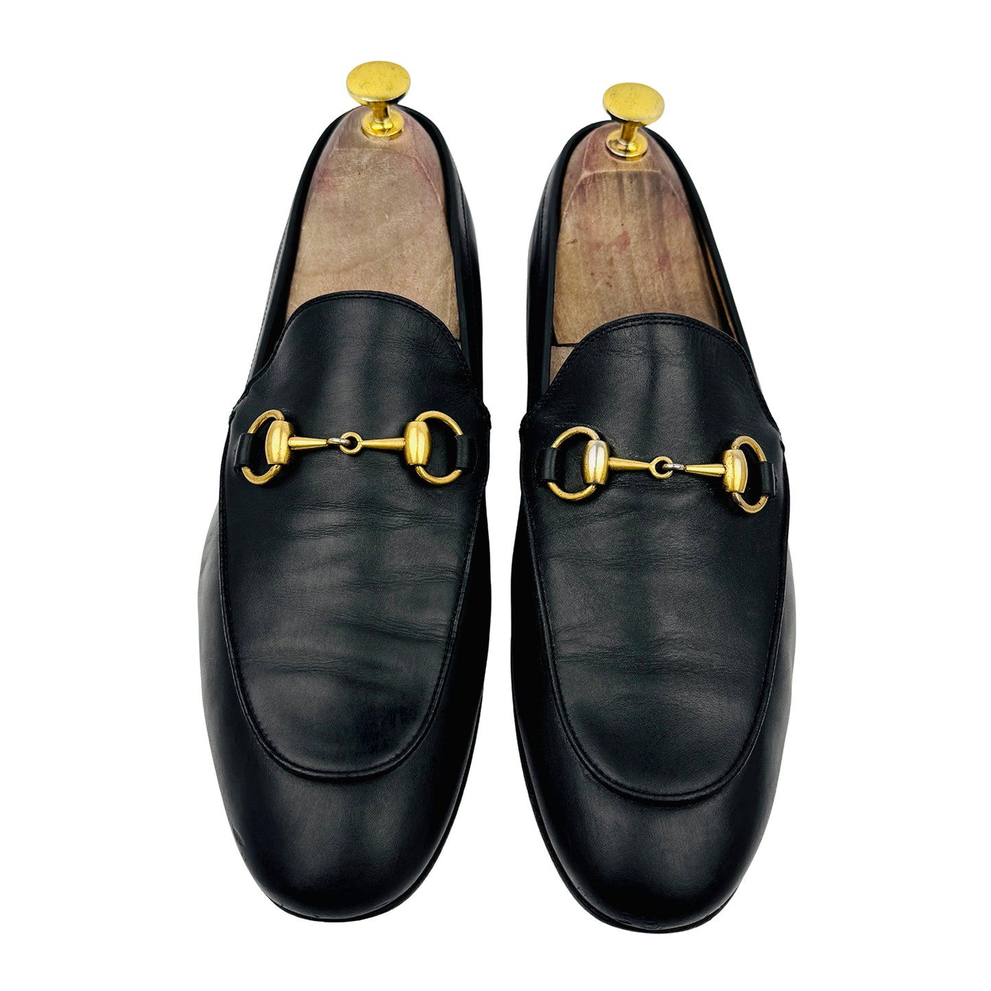 Gucci Jordaan Horsebit Black Leather Loafers (Size 40/40.5)