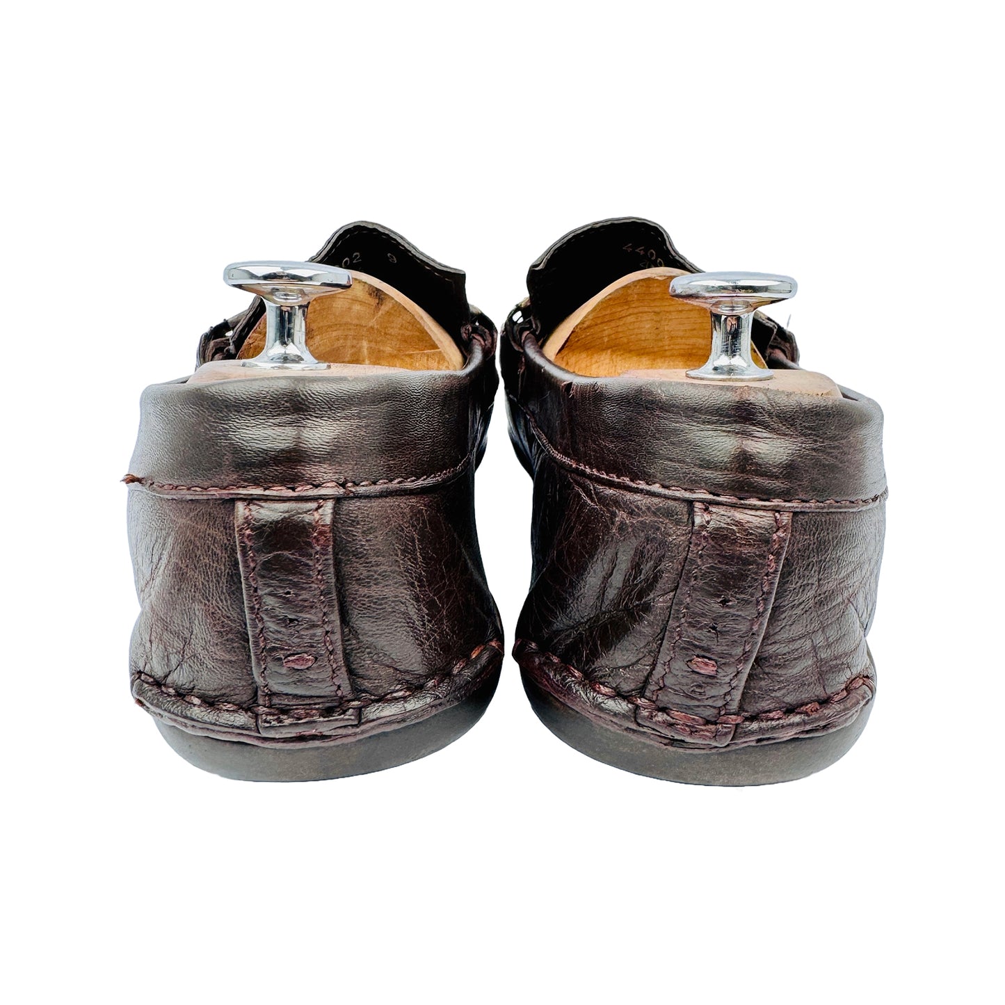 Back Side image of Cesare Paciotti Men's Brown Leather Loafers (Size 44/44.5)