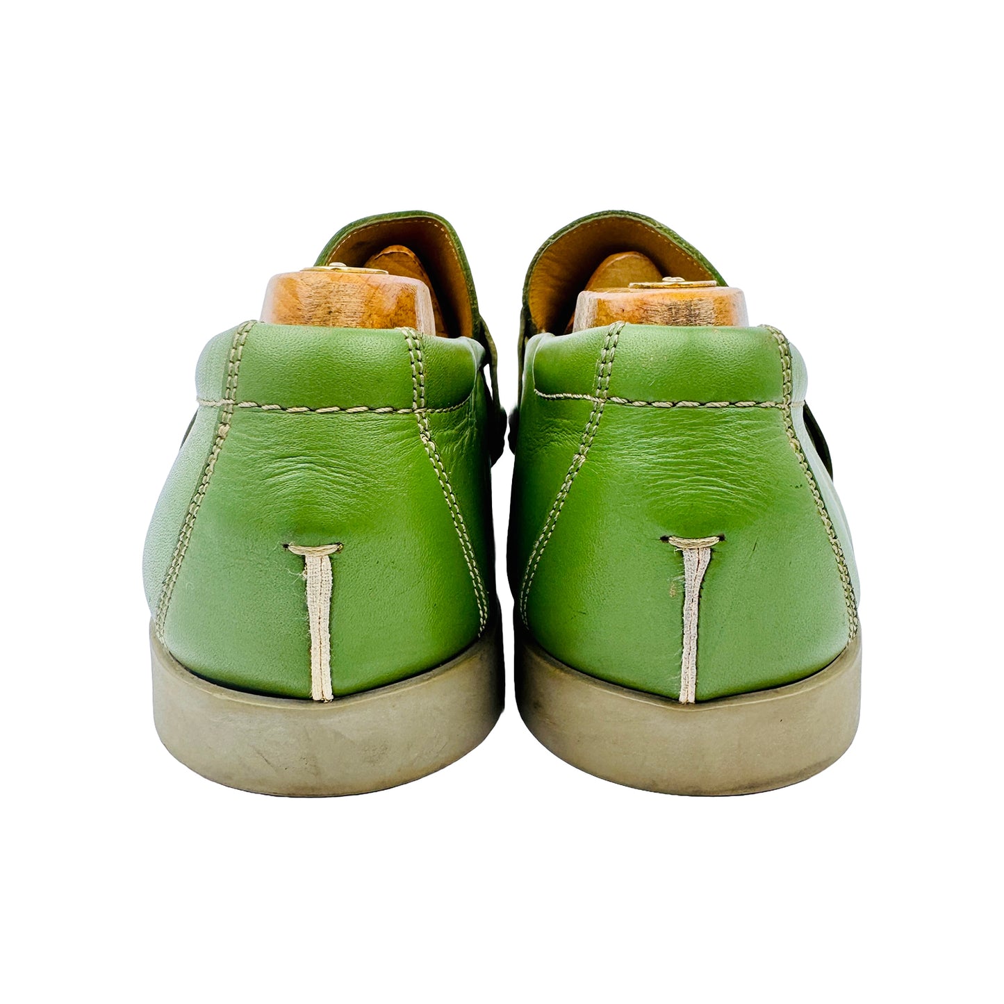Bally Men's Saturno Green Leather Loafers (Size 45.5/46) - SATURNO-02